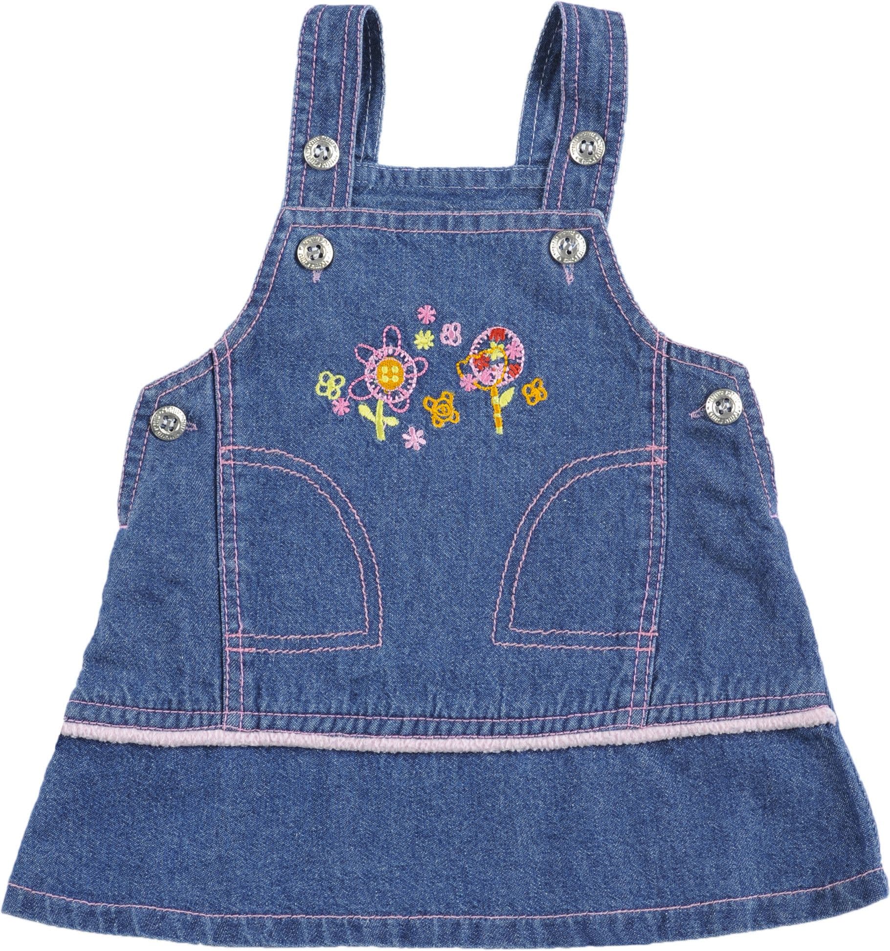 Tillu Pillu Baby Girl's Blue Dungaree