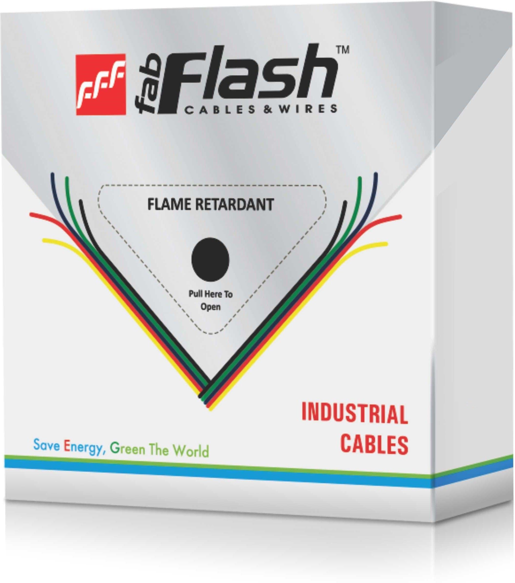 FAB-FLASH Fire Retrardant PVC 2.5 sq/mm Yellow 91 m Wire