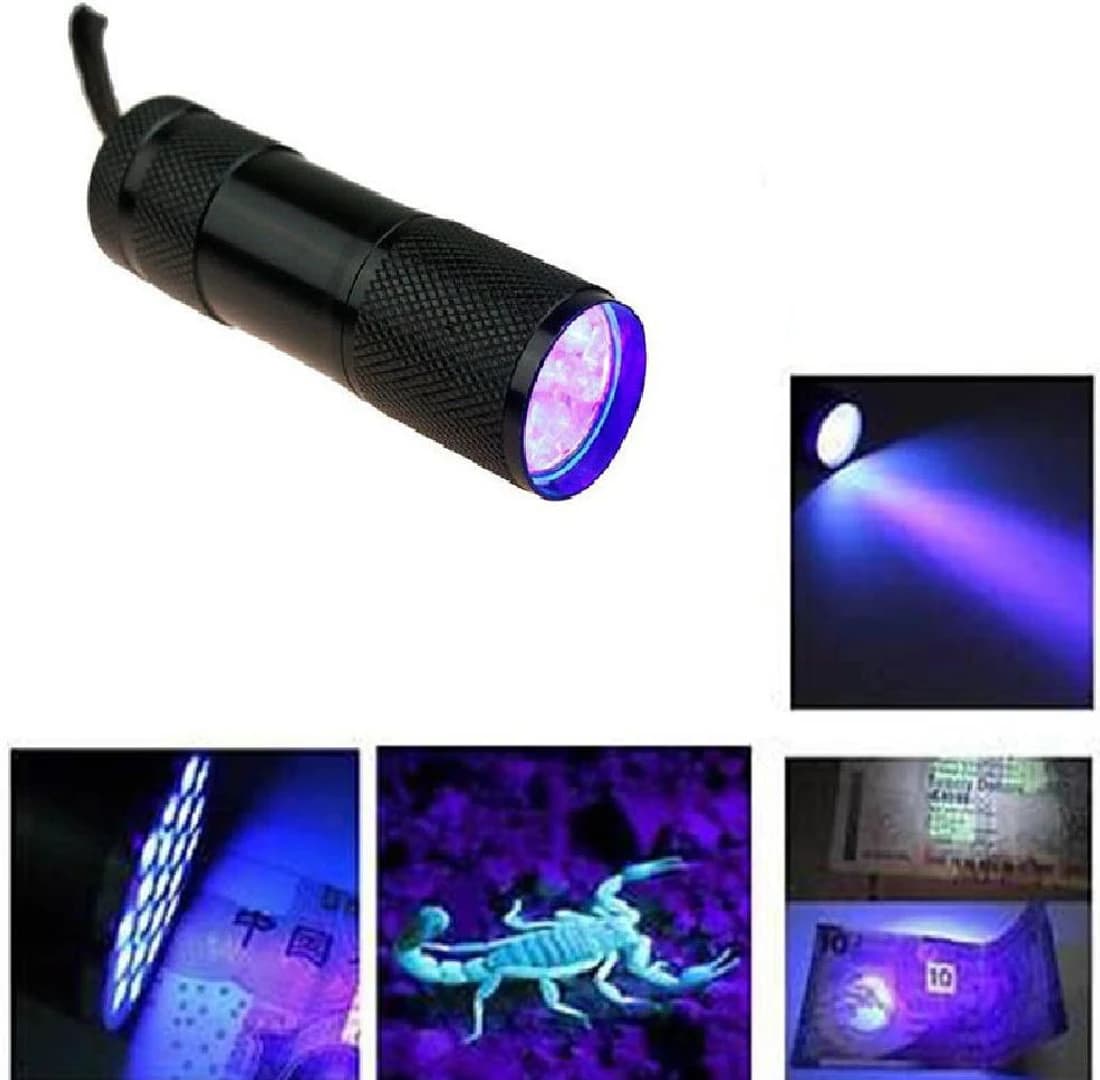 THINK3 Invisible Ink Marker 9LED UV Ultra Violet 3 AAA Battery Flashlight Torch Light Emergency Lights