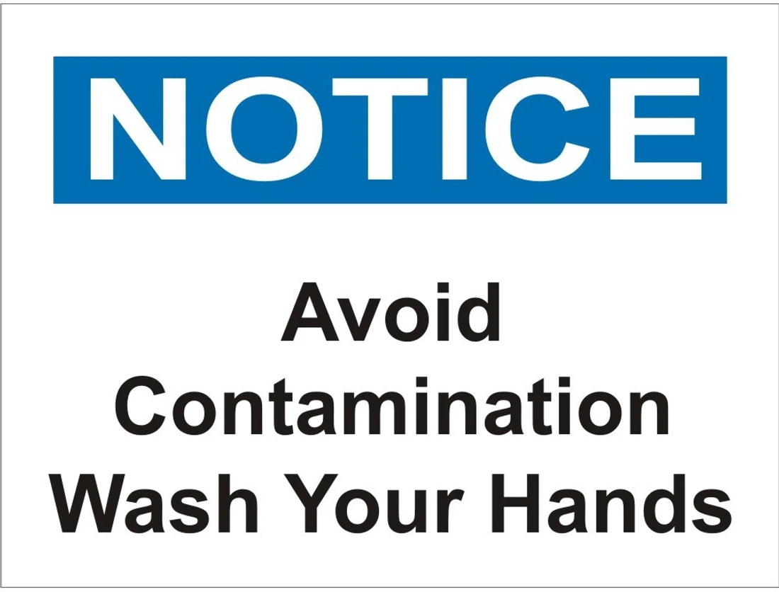 clickforsign Avoid Contanimation Wash your Hands Emergency Sign