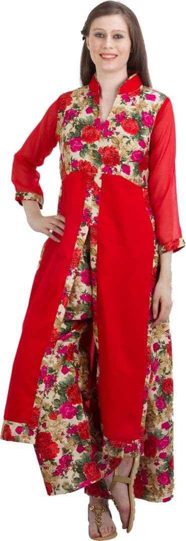 Swag India Girl's Kurta and Pallazo Set