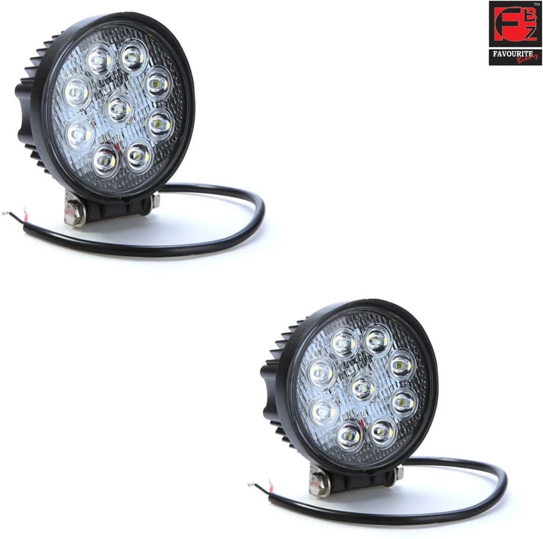 Favourite BikerZ FBZ ROUND 9LED 99 Cast Iron Front Fog Lamp Unit