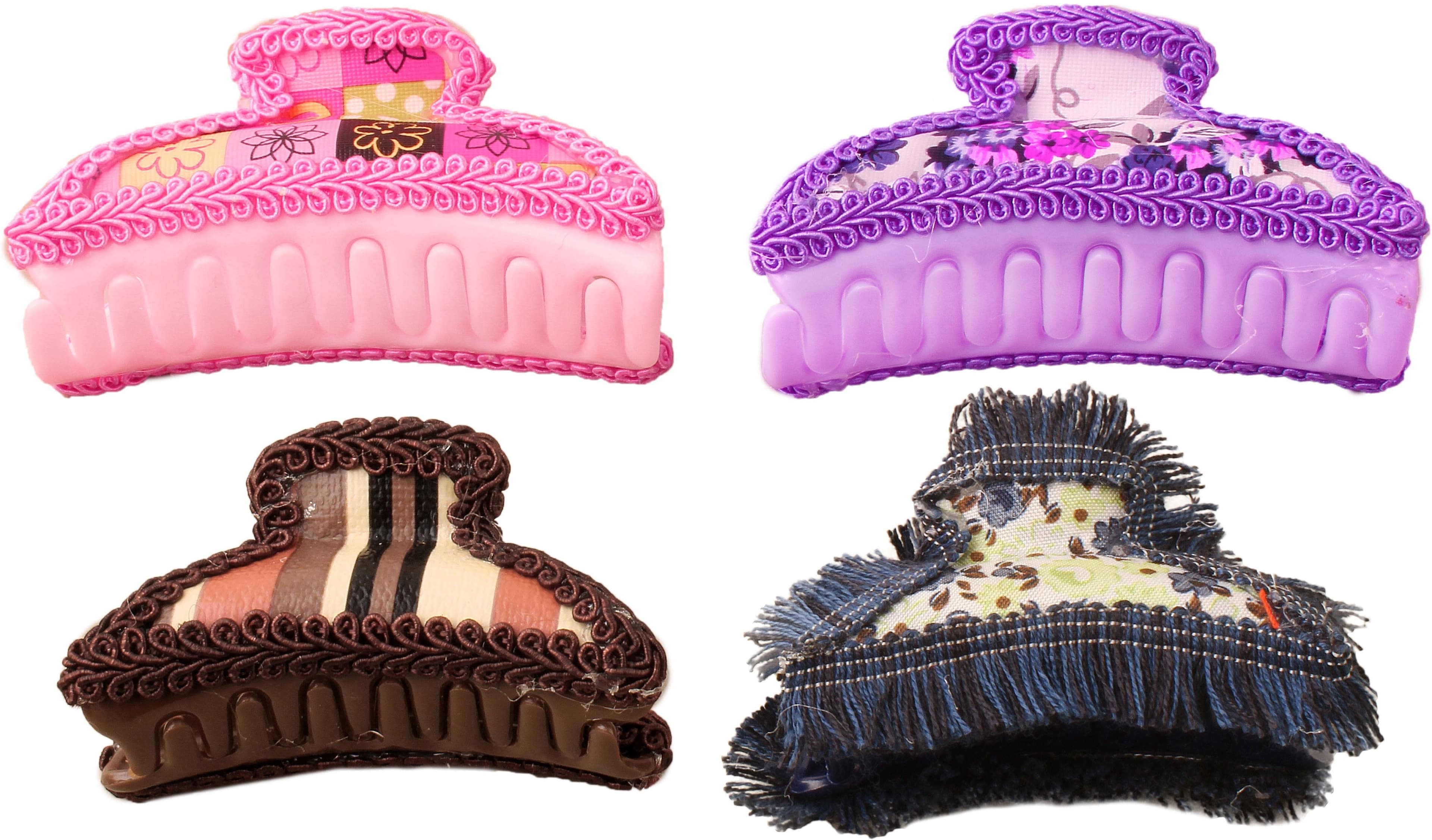 Takspin casual & stylish collection of clutcher ( set of 2 big & 2 small) Hair Claw