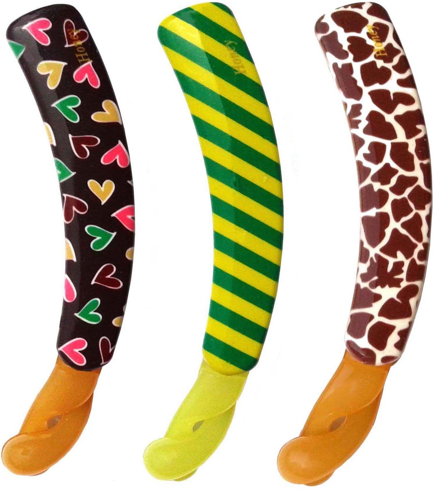 Shreya Collection 3 Multicolour Hair Clips Banana Clip