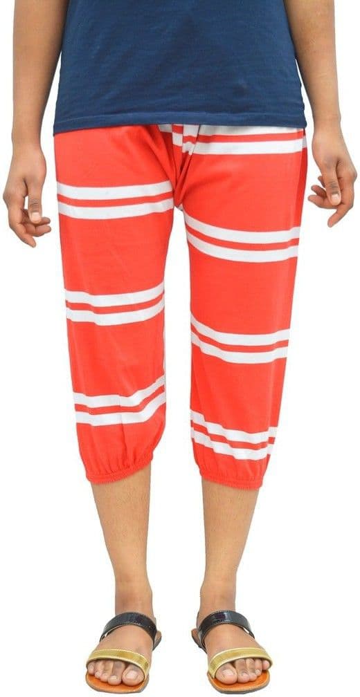 G Fashion Striped Cotton Women's Harem Pants