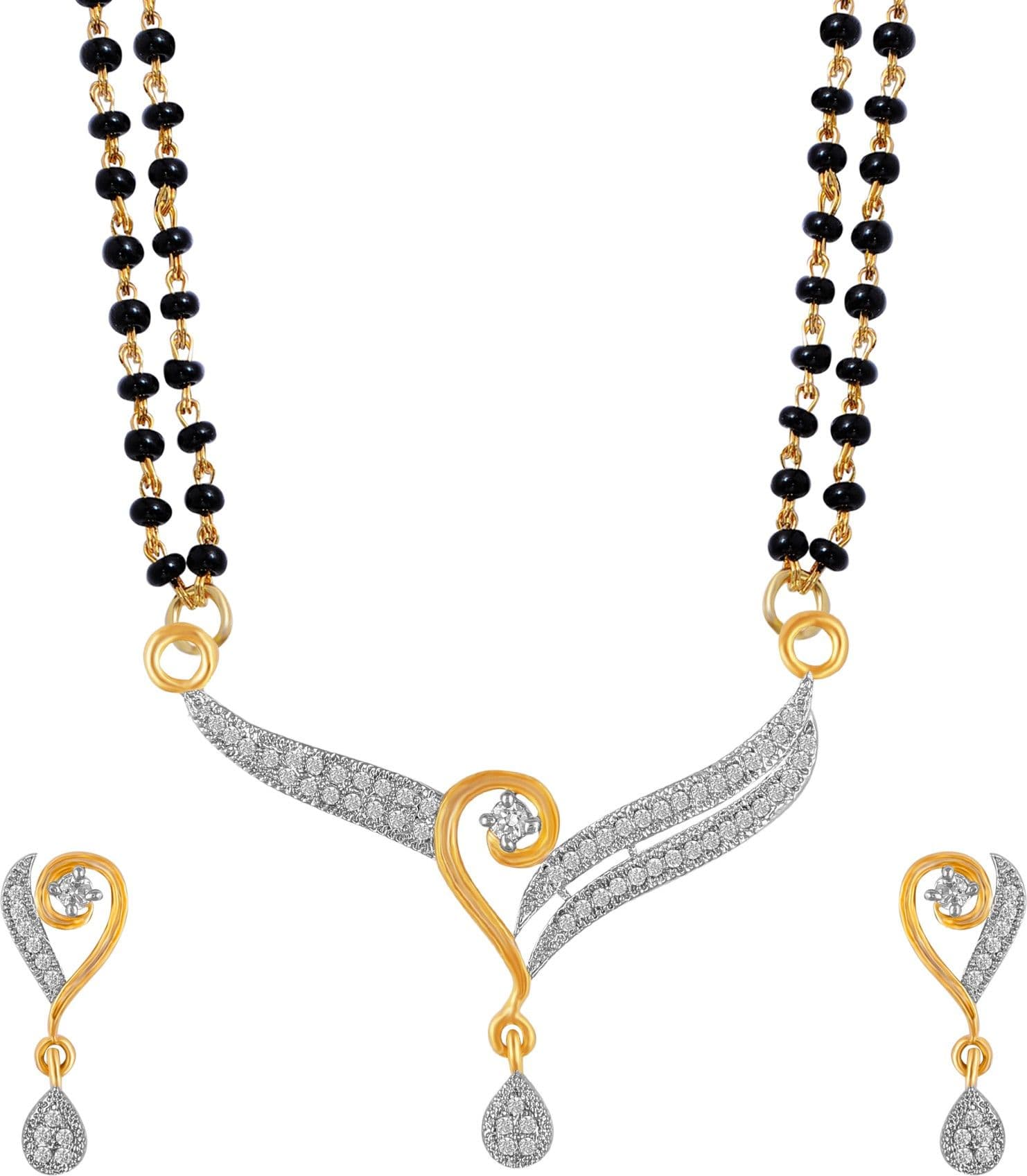 American Diamond Copper, Brass Jewel Set
