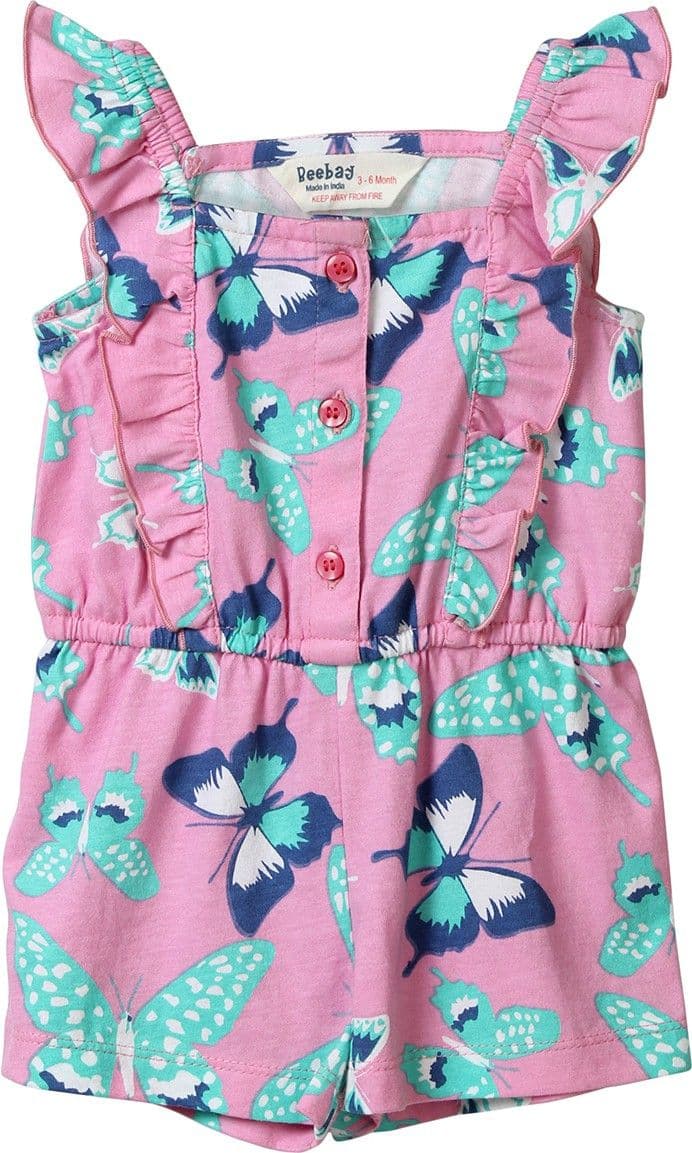 Beebay Printed Baby Girl's Jumpsuit