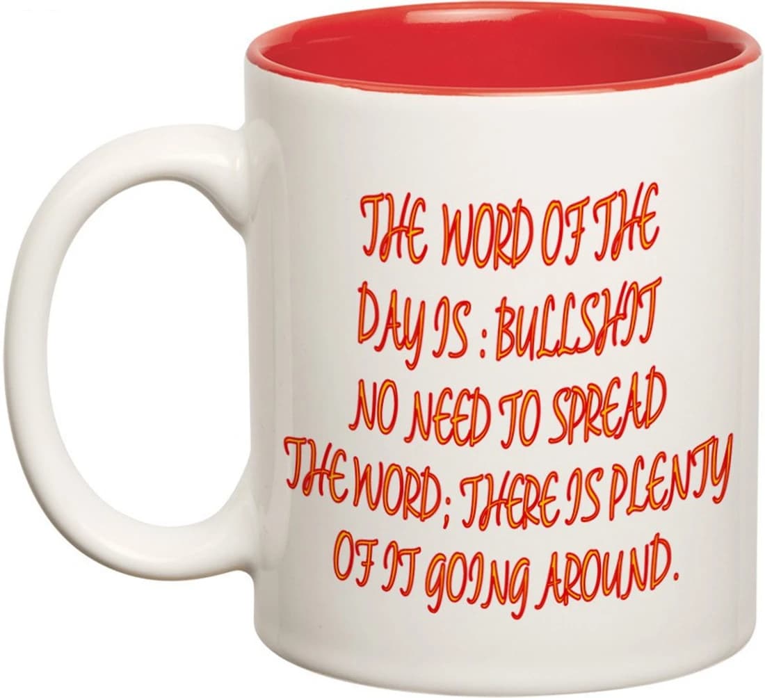 Prithish Word of The Day: Bullshit Double Color Ceramic Mug