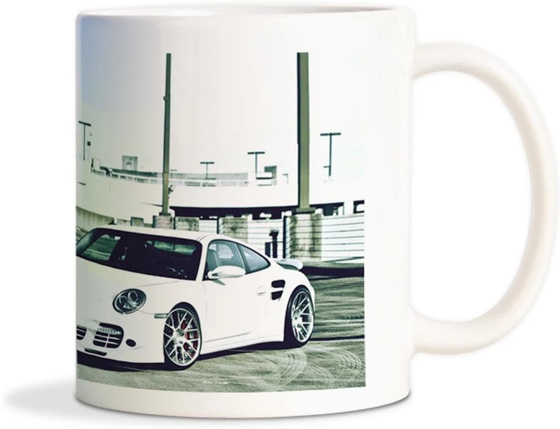 Rockmantra Supper Cool White Car Ceramic Mug