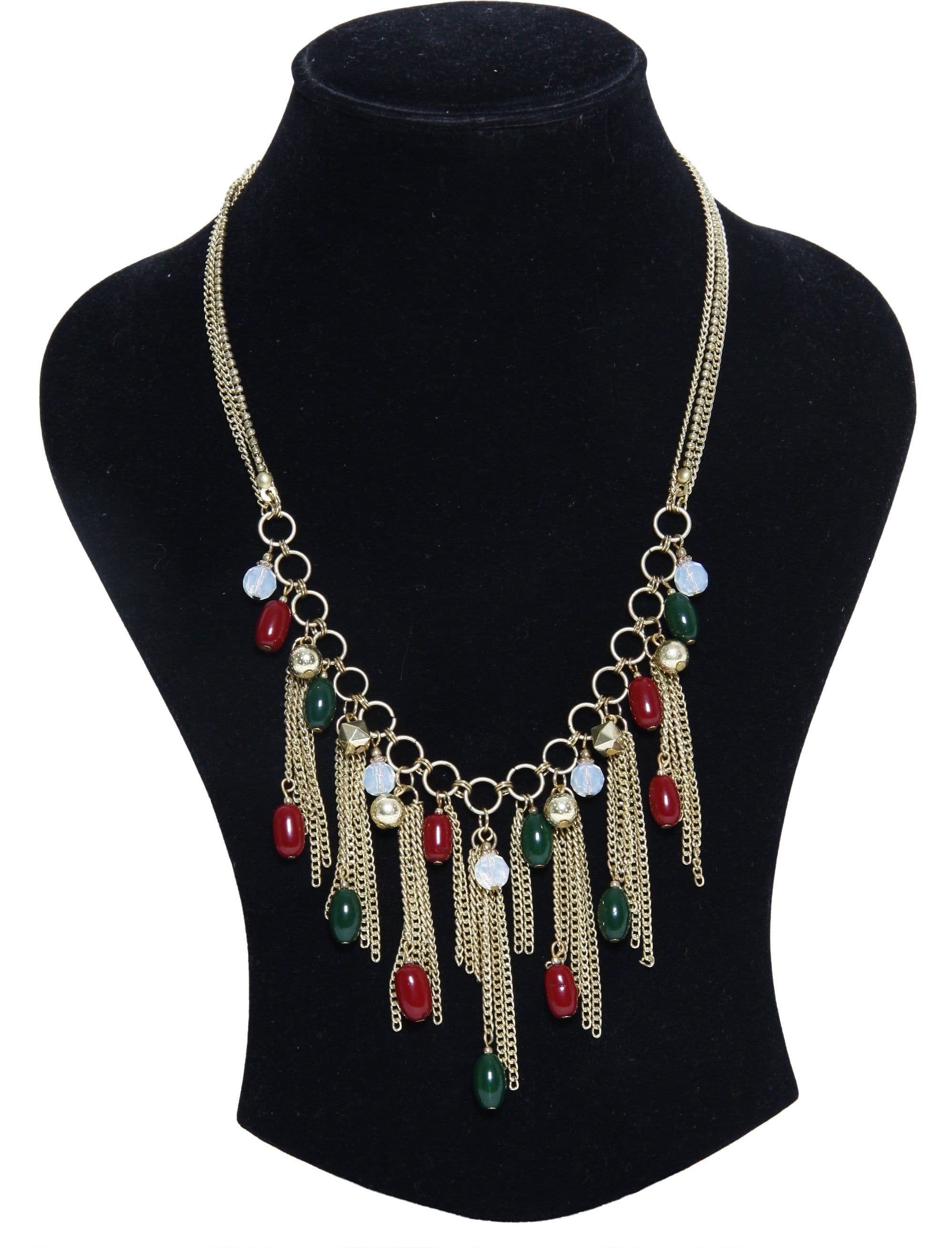 Galz4ever Attractive Fine Beaded Golden Alloy Necklace
