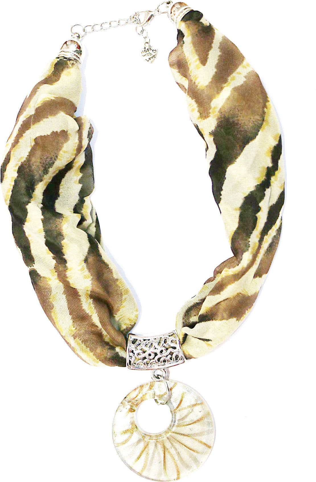 Jiya Fashion Pretties Fabric, Metal Necklace