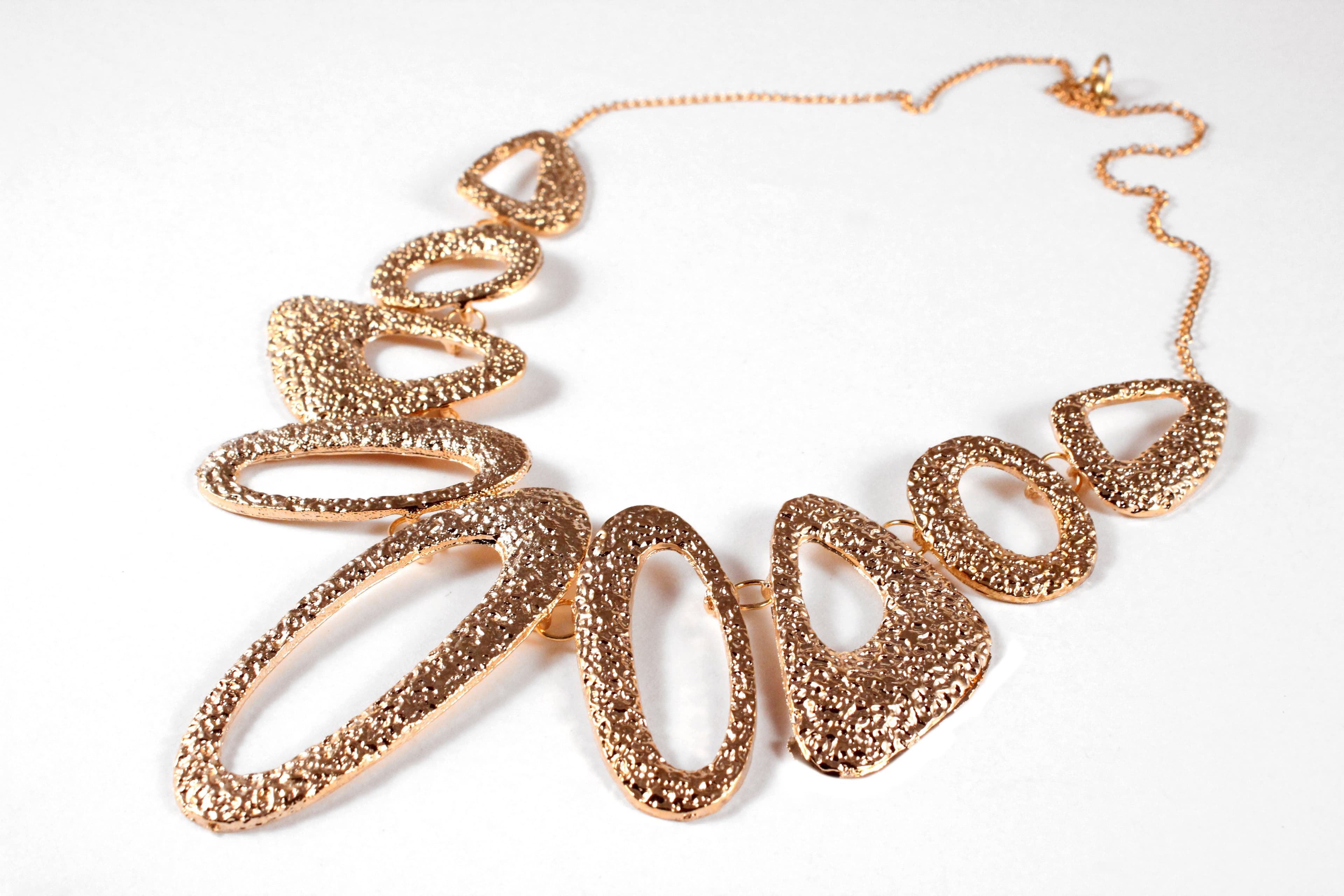 Dhrohar Rose Gold Tone Statement Rose Gold Plated Alloy Necklace