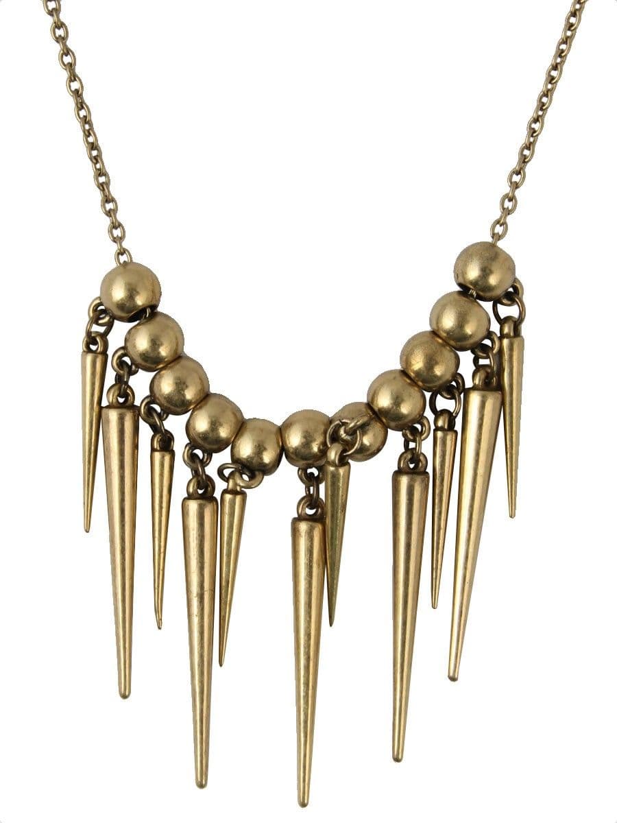JEWELIZER Bohemian Yellow Gold Plated Alloy Necklace