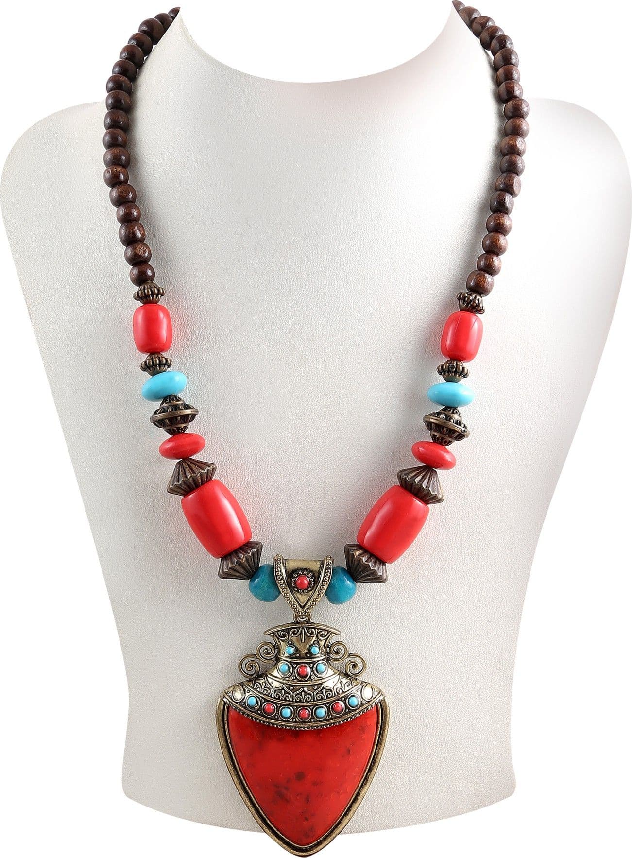 Jadoo Collections Ethnic Red Alloy Necklace
