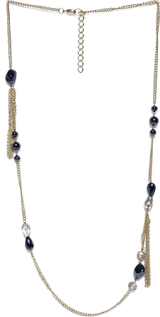DressBerry Crystal Enamel Plated Metal Necklace