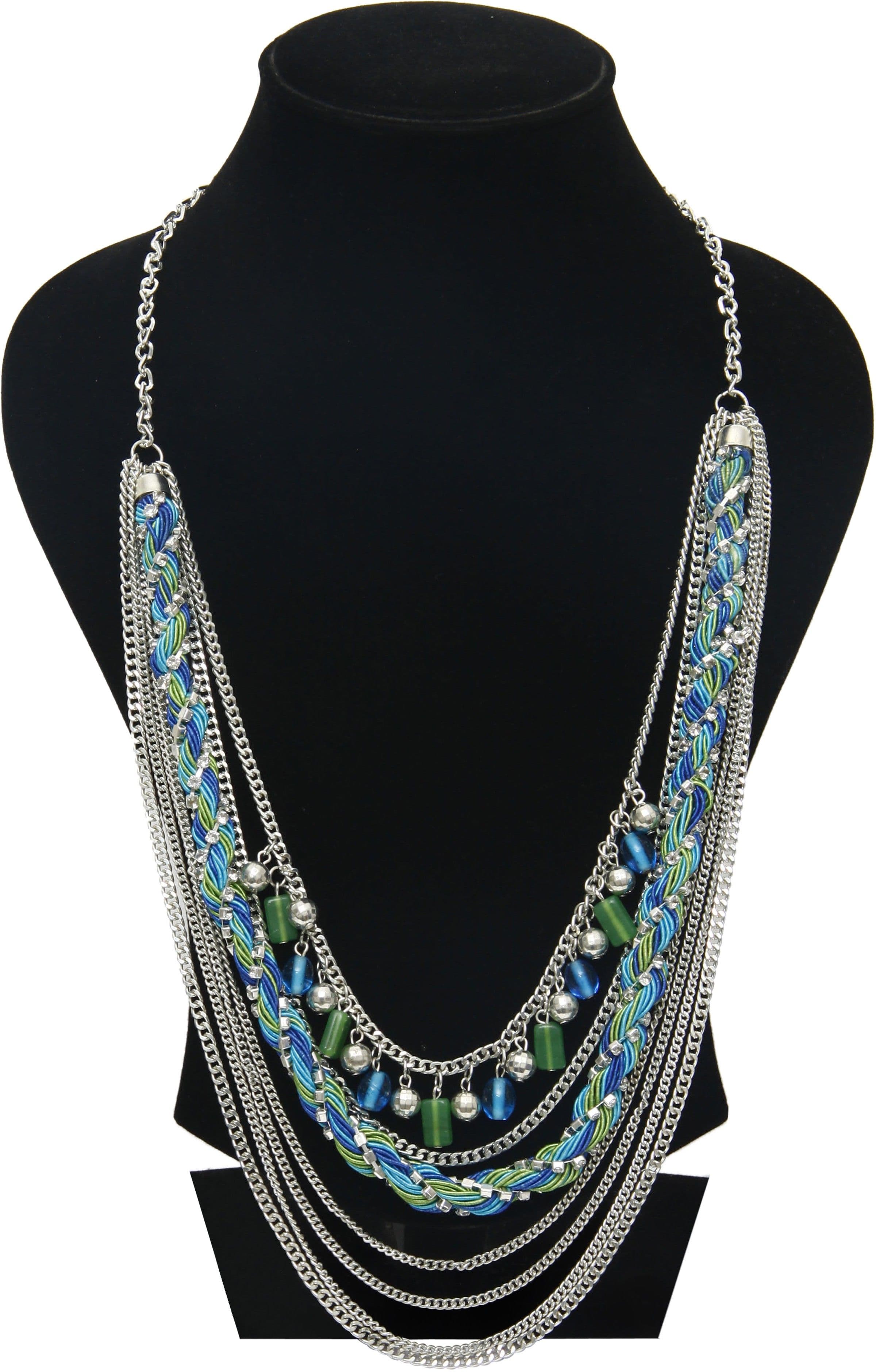 Galz4ever Layred Peacock Designer Alloy Necklace