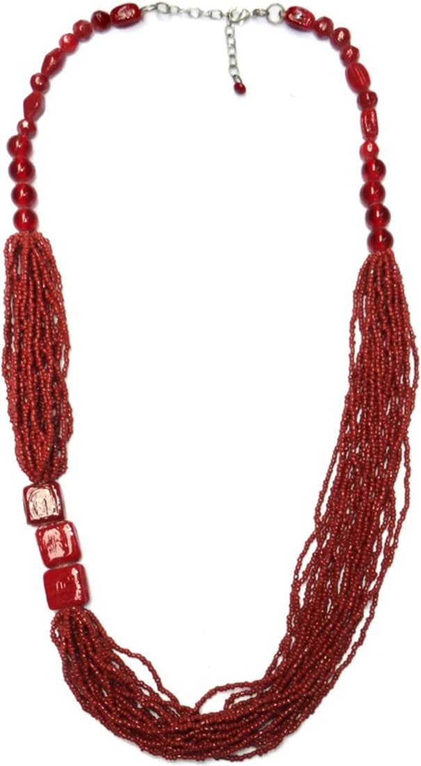 Homefoster Silver Plated Porcelain Necklace