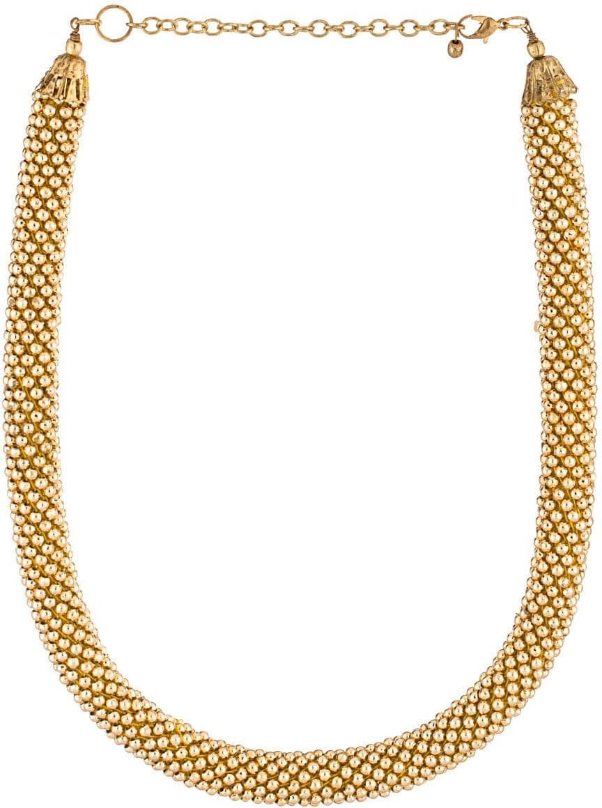 Voylla Artificial Beaded Plain Yellow Gold Plated Alloy Necklace