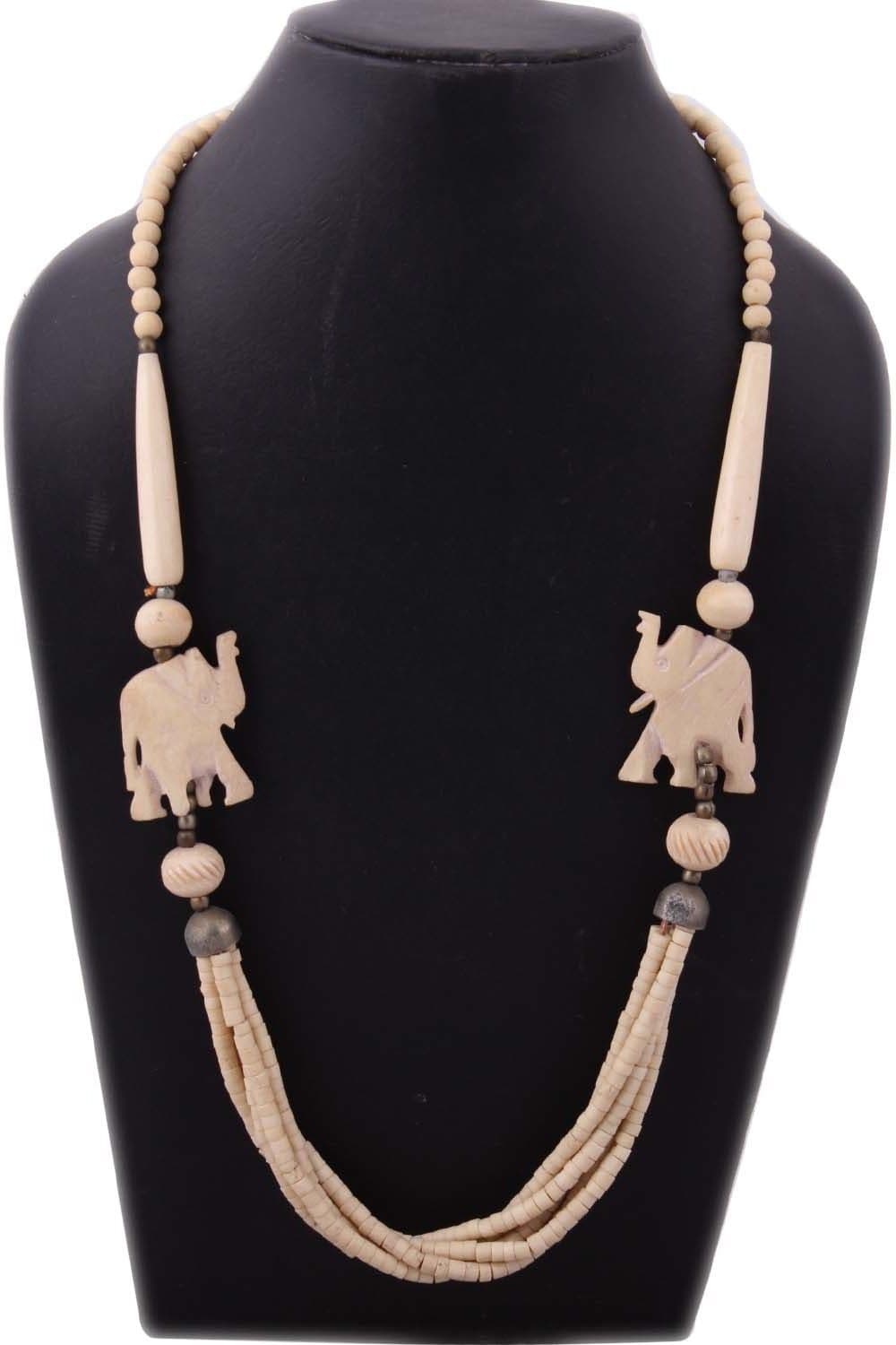 Indian Charm Beads Bone, Stone Necklace