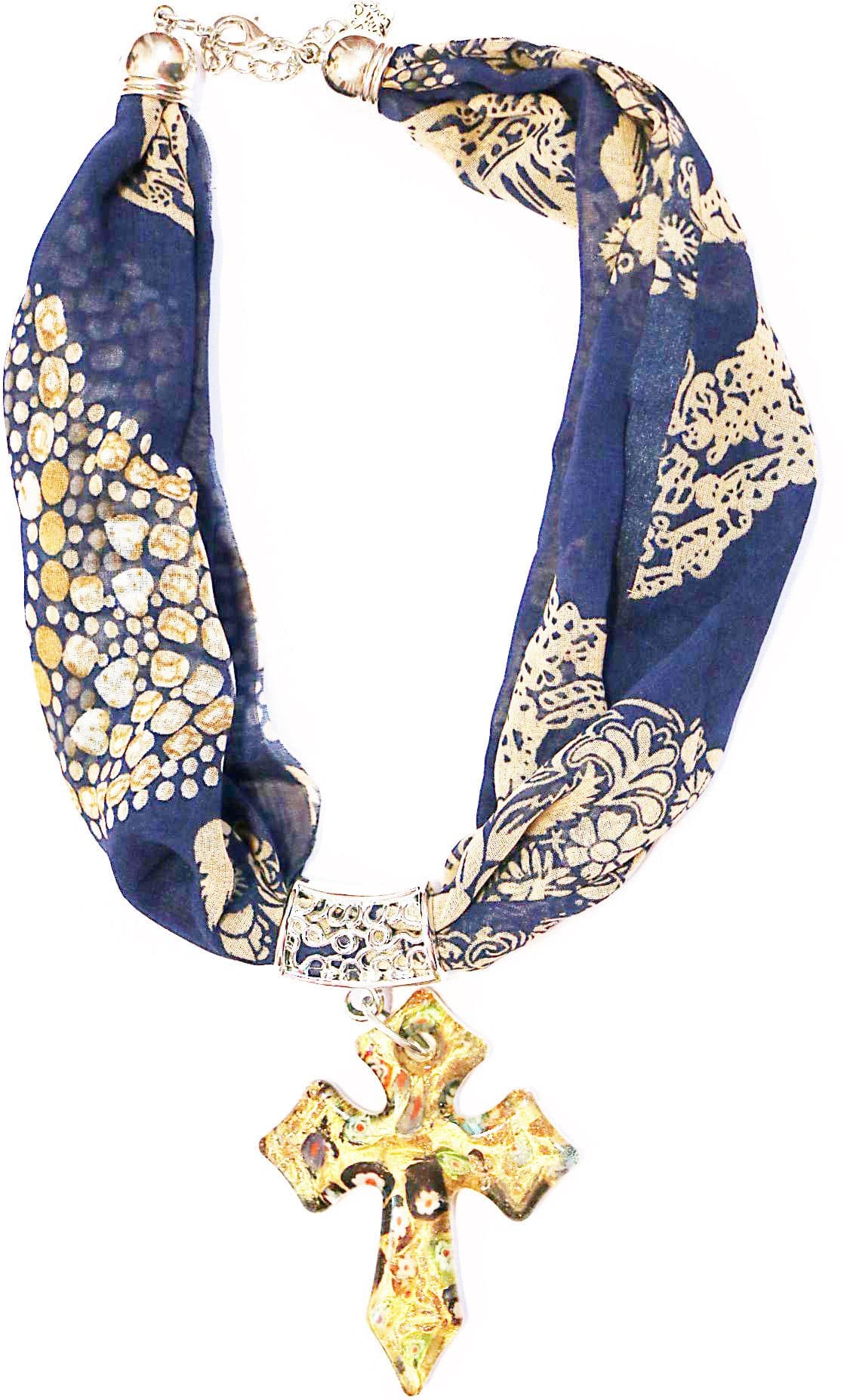 Jiya Fashion Pretties Fabric, Metal Necklace