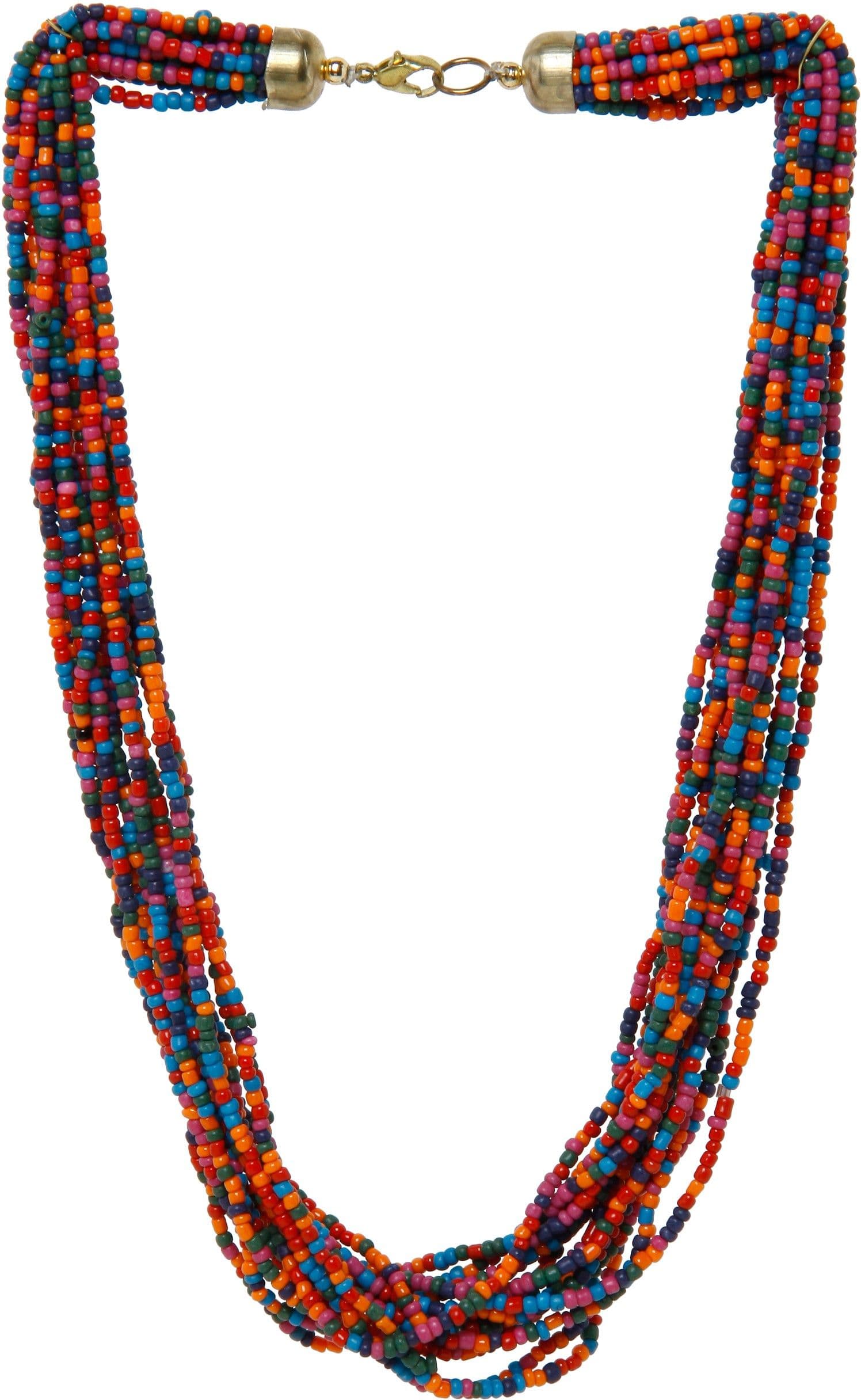 Galz4ever Multi Seed Bead Alloy Necklace