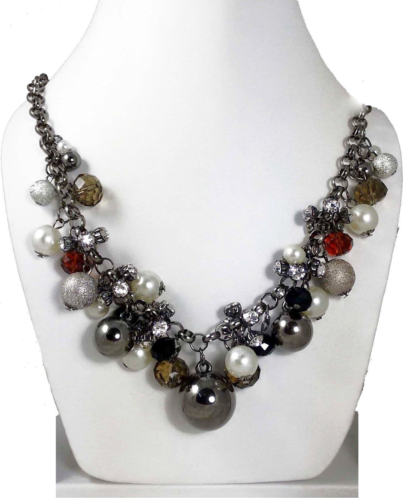 Hotpiper Beautiful Cubic Zirconia Rhodium Plated Acrylic Necklace