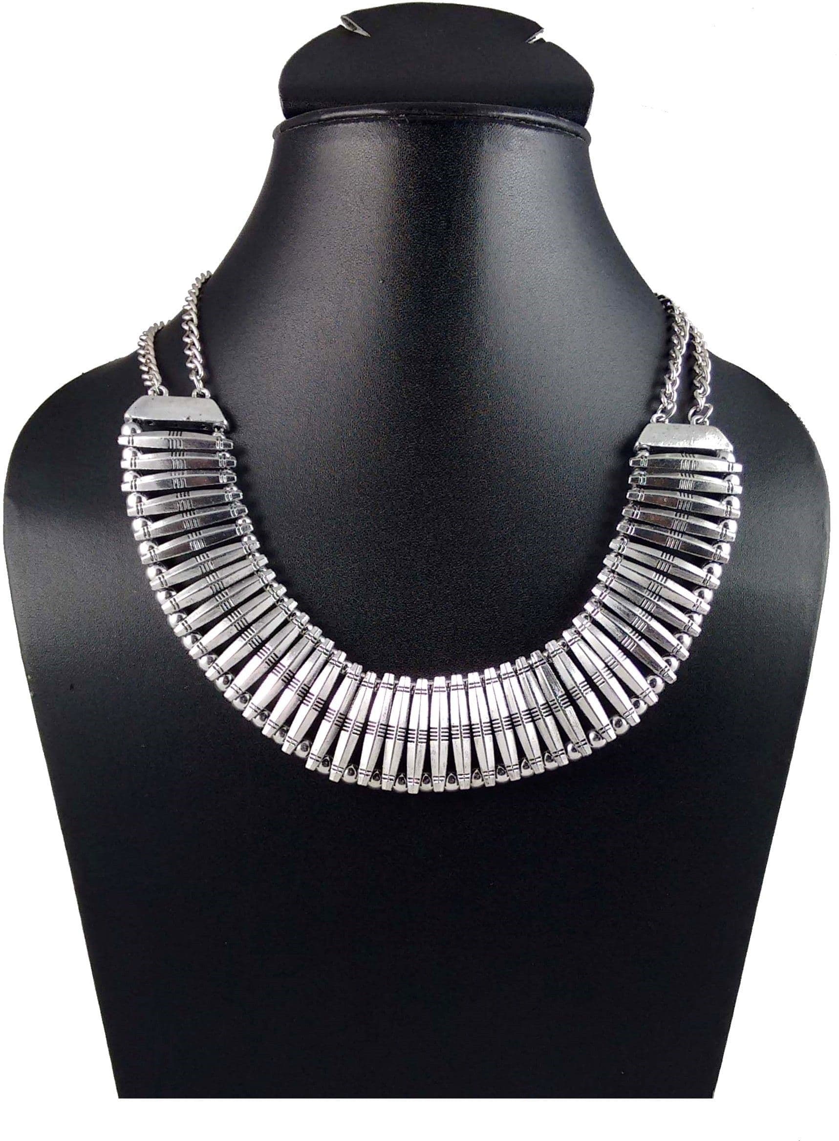 Hotpiper Elegant Silver Rhodium Plated Acrylic Necklace