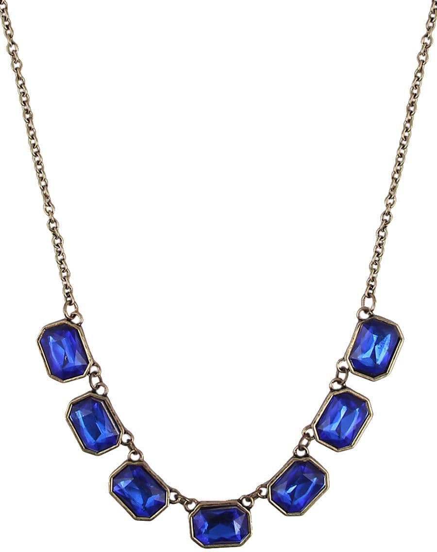 Jewelizer Statement Crystal Yellow Gold Plated Alloy Necklace
