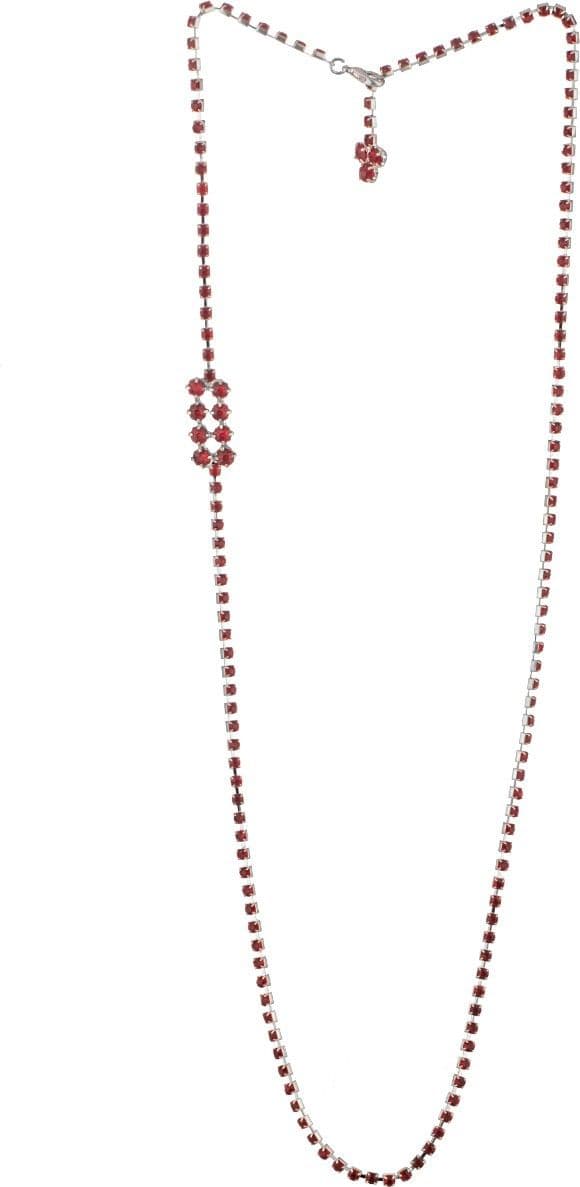 Voylla Artificial Classic Plain Cubic Zirconia Silver Plated Alloy Necklace