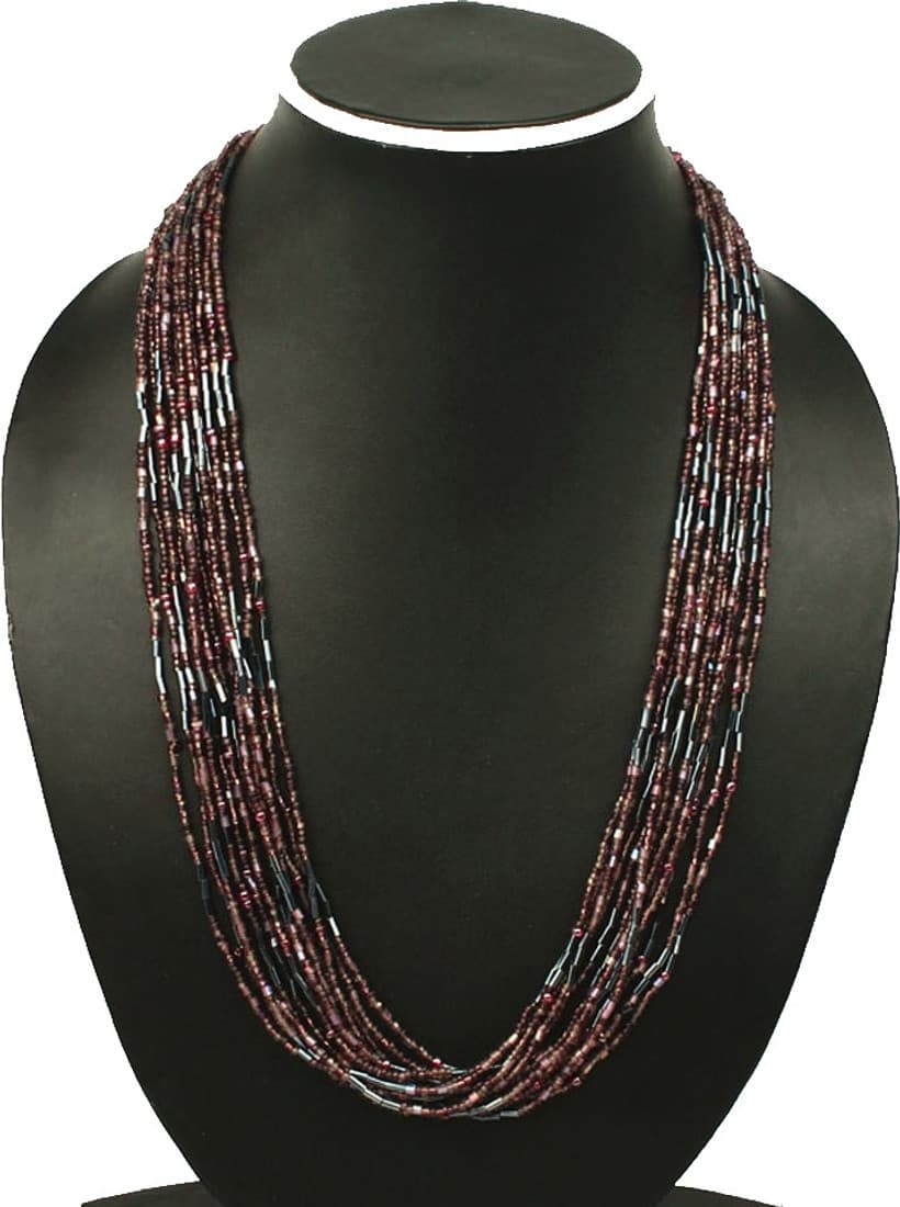 Joyeria Milan Colurful Multistrand Resin Necklace