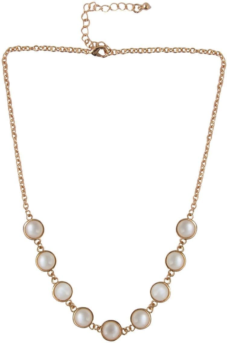 Jewelizer Bohemian Opal Yellow Gold Plated Alloy Necklace