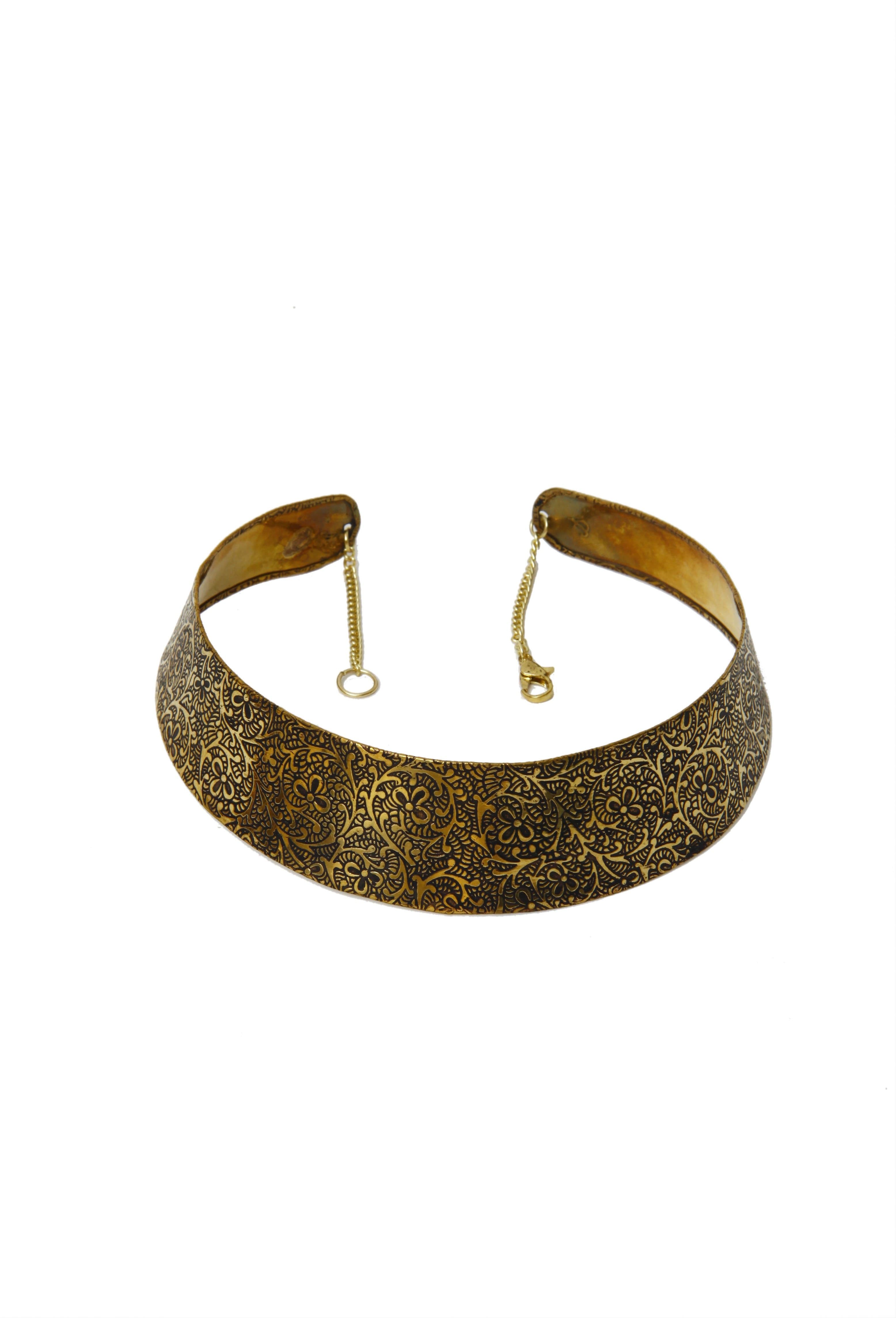 Galz4ever Stunning Golden Chocker Alloy Choker