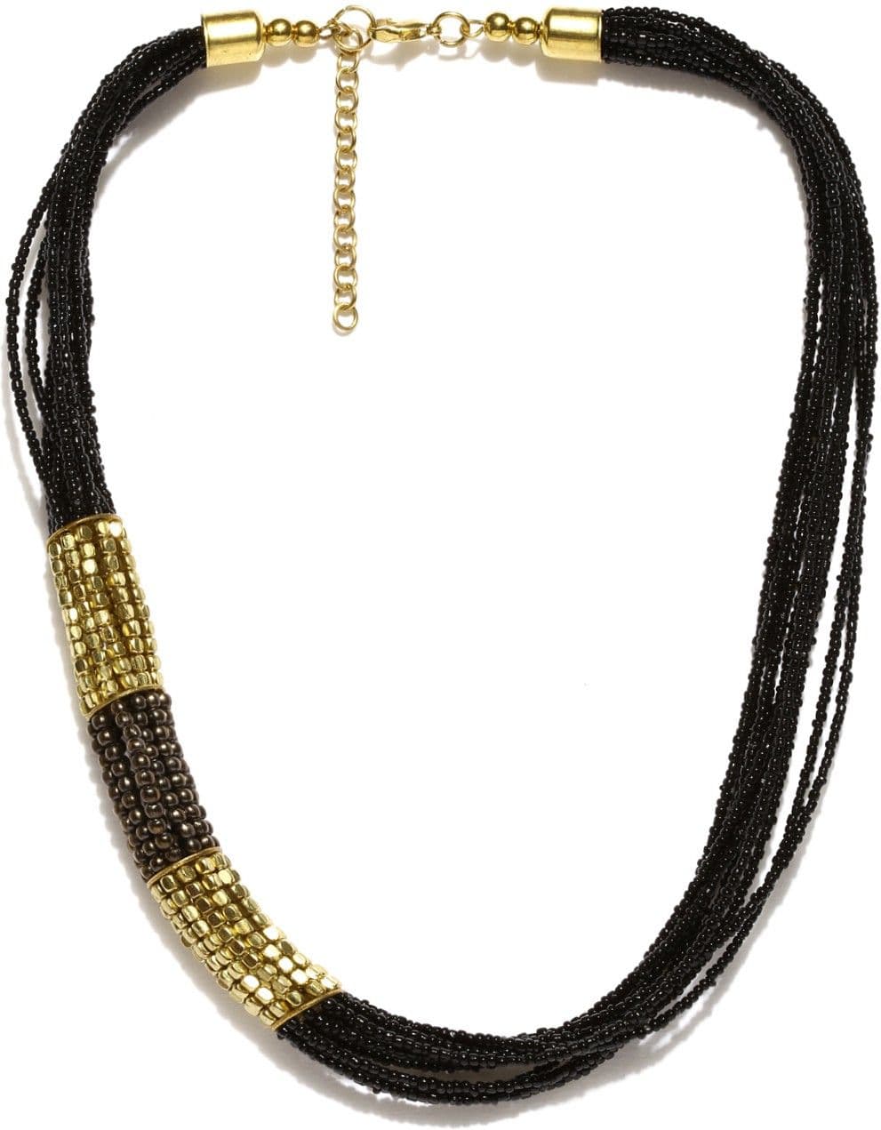 DressBerry Crystal Enamel Plated Metal Necklace