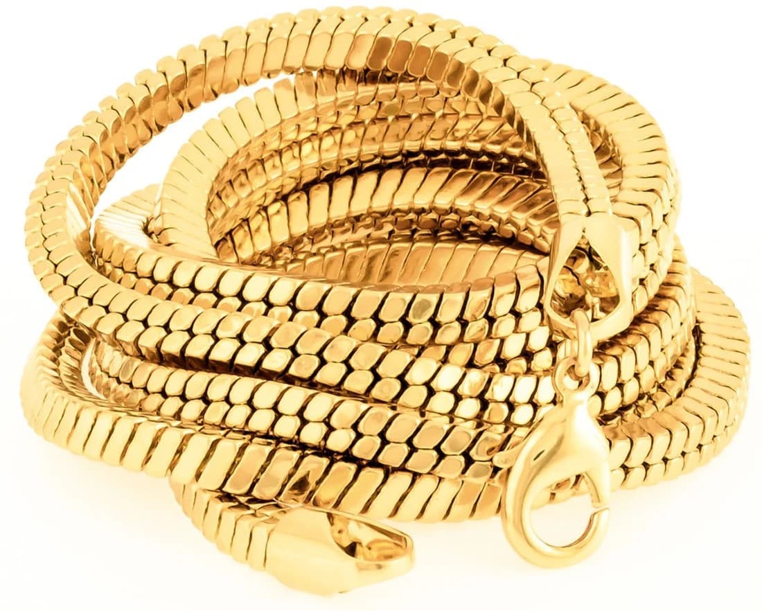 Magic 22K Yellow Gold Plated Brass Chain