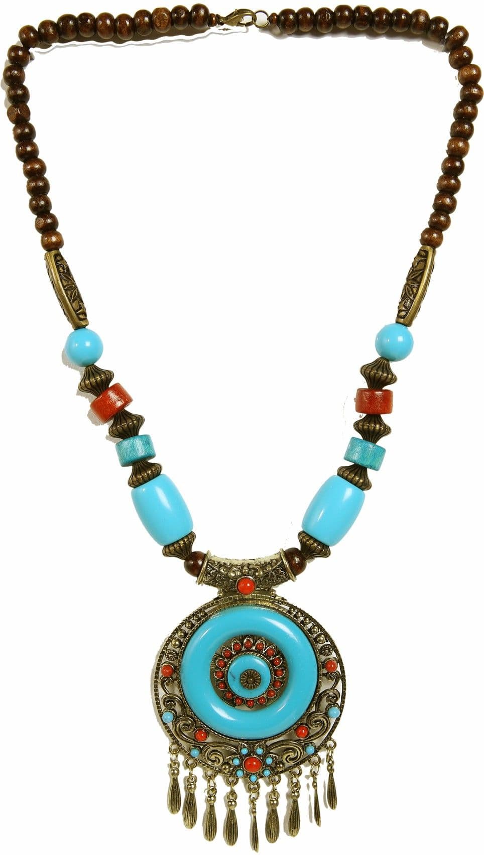 Greek Sojourn Enamel Plated Ceramic Necklace