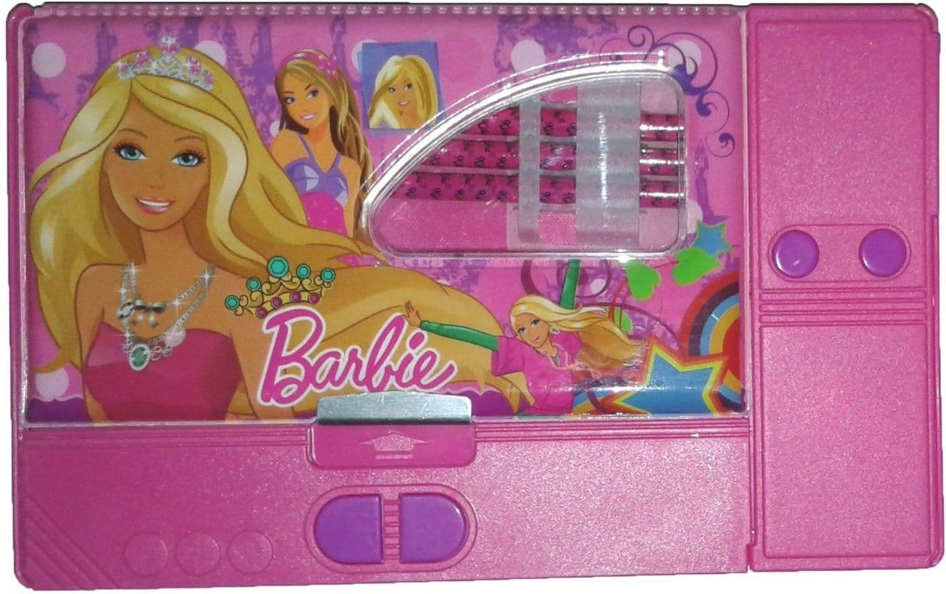 Shopaholic Barbie Cartoon Art Plastic Pencil Box