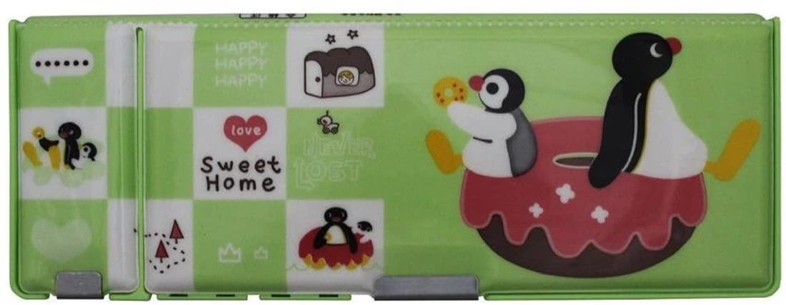 Shopaholic Penguin Cartoon Art Plastic Pencil Box