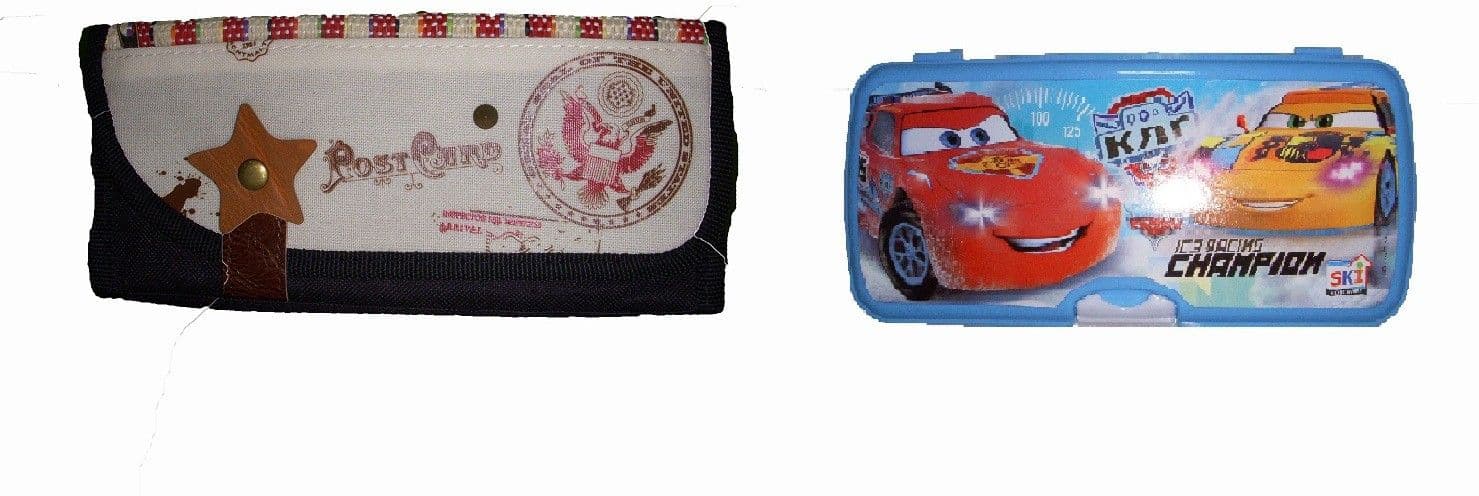 Neo Gold Leaf Disney Car New Combo Art Plastic Pencil Box
