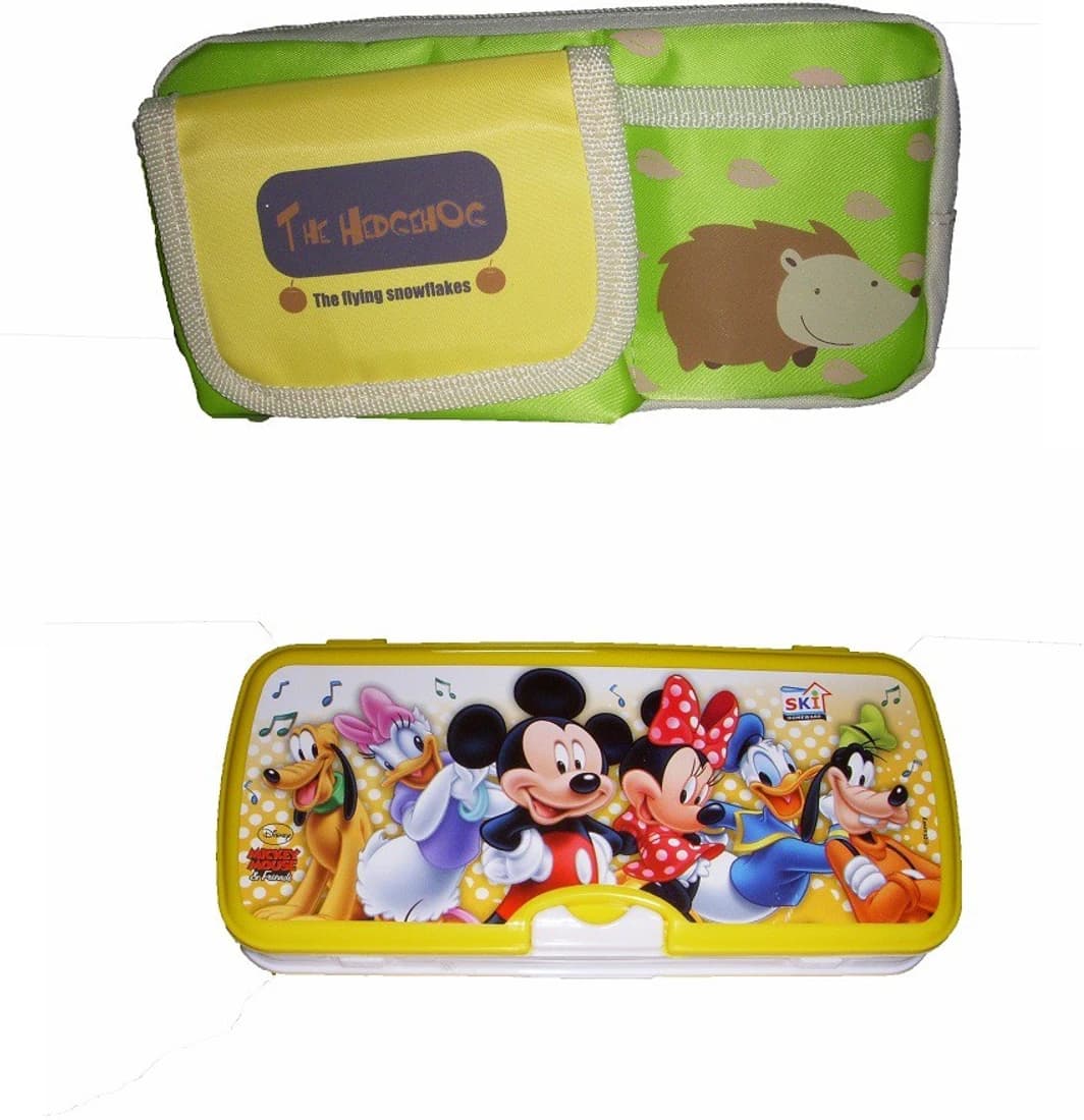 Neo Gold Leaf Mickey New Combo Art Plastic Pencil Box