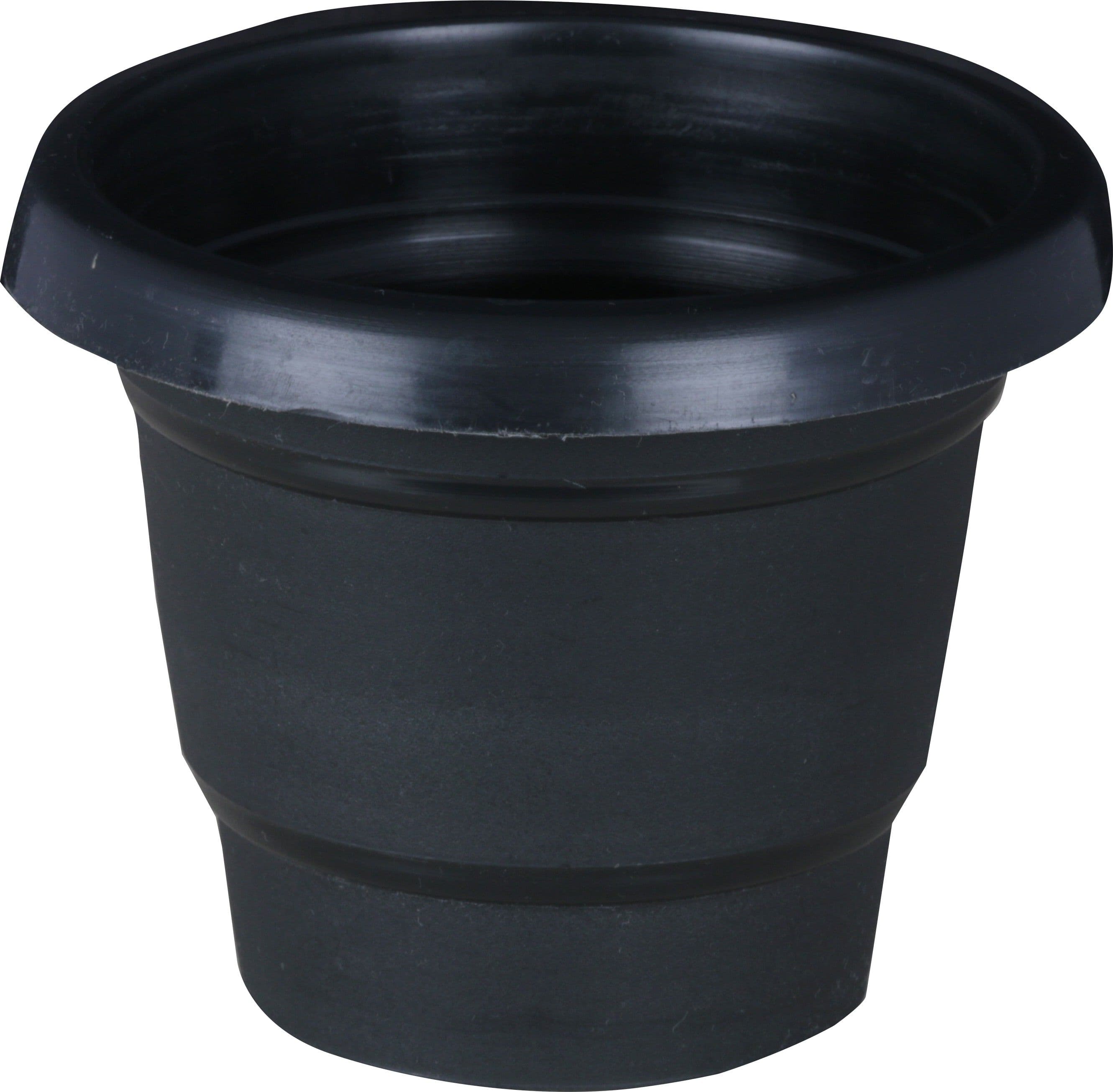 Easy Gardening 6 Inch Black Plant Container Set