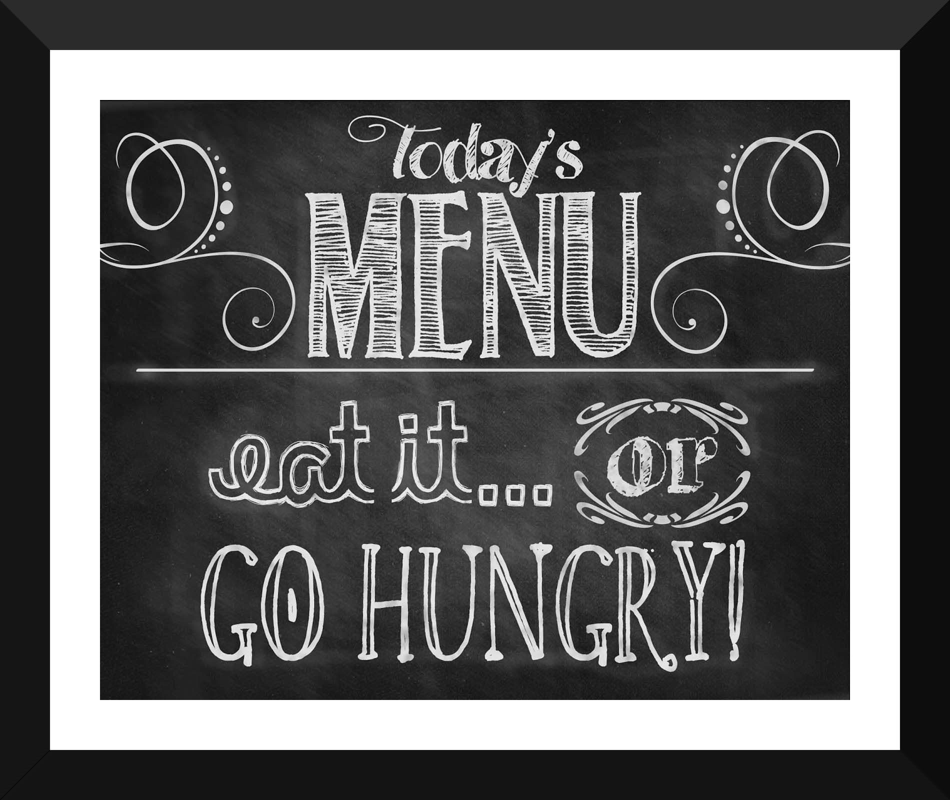 Tallenge Art For Kitchen - Today's Menu - Premium Quality A3 Size Framed Poster Paper Print