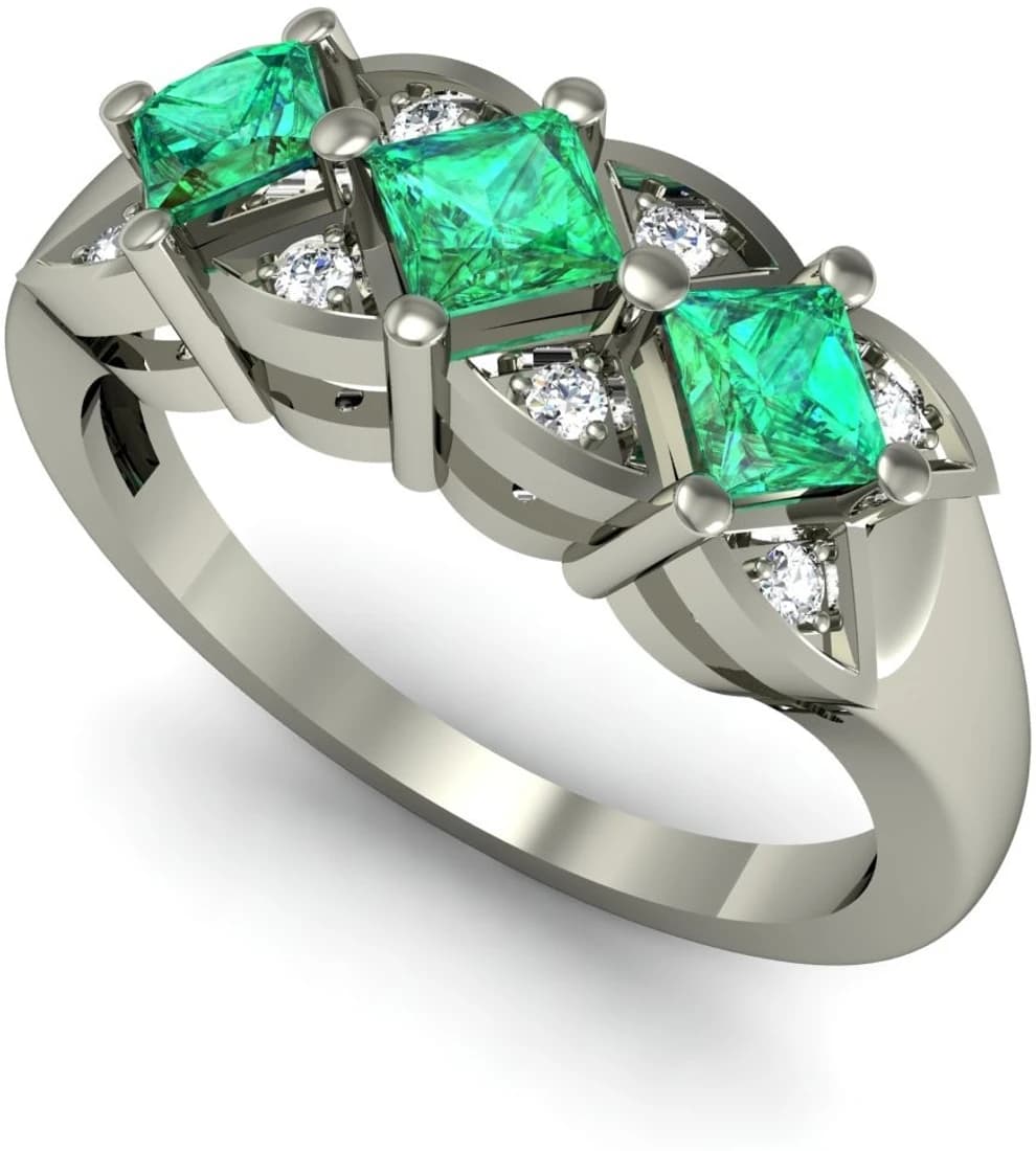 Rasav Jewels White Gold Diamond 18K White Gold 18 K Ring