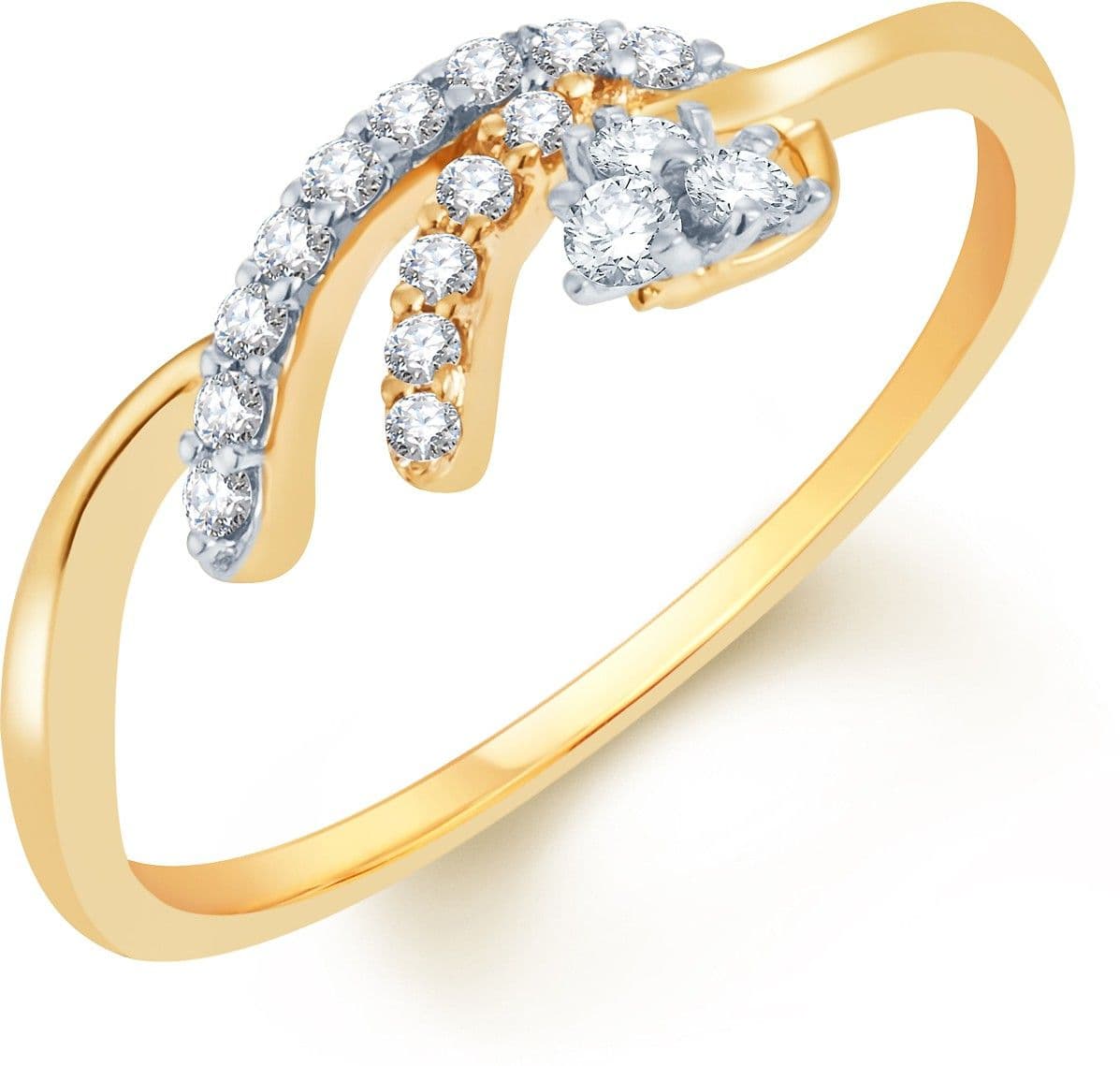 Karatcraft Spruzzi Yellow Gold Diamond 18 K Ring