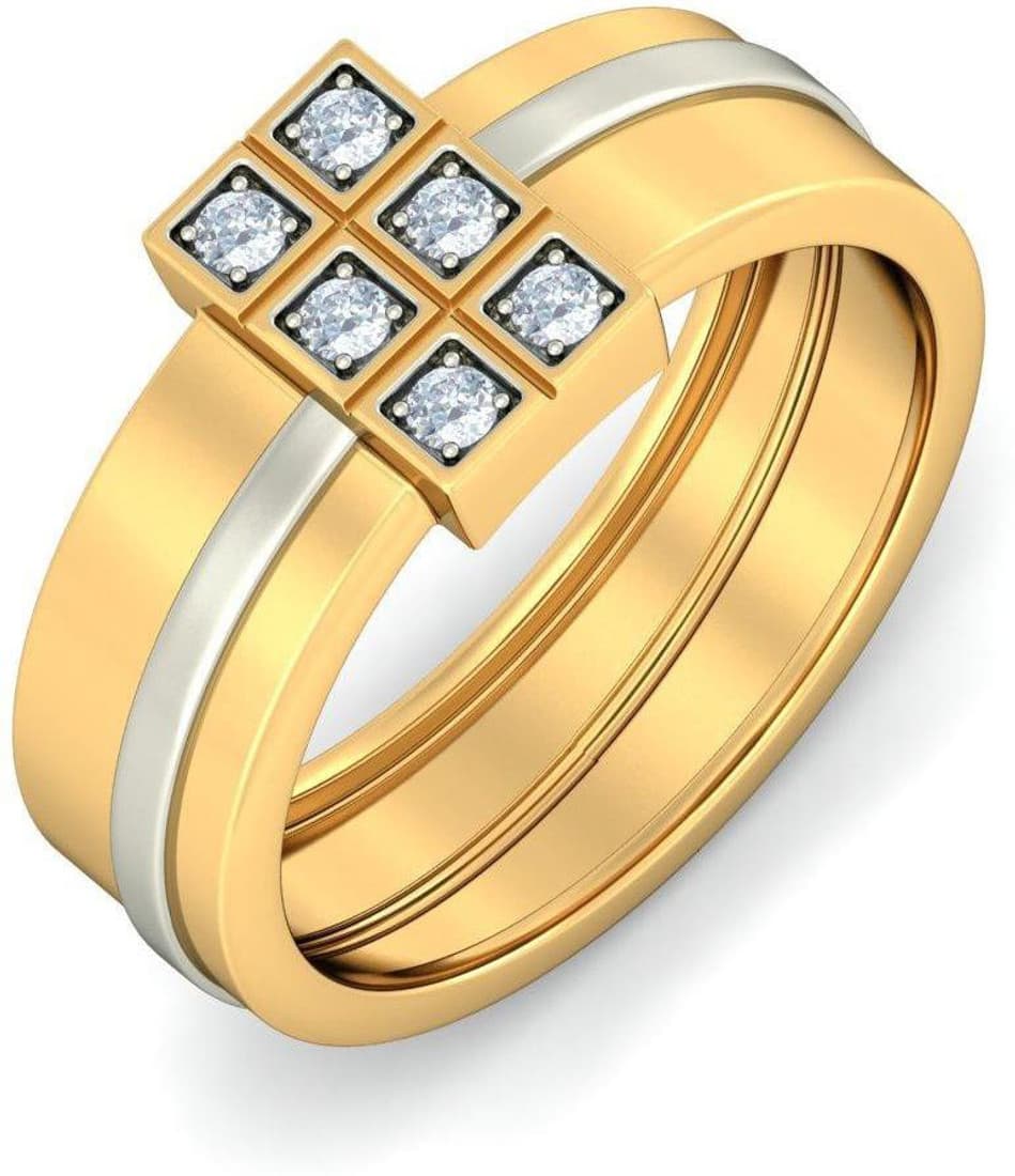 BlueStone The Sestet Yellow Gold Diamond 14 K Ring