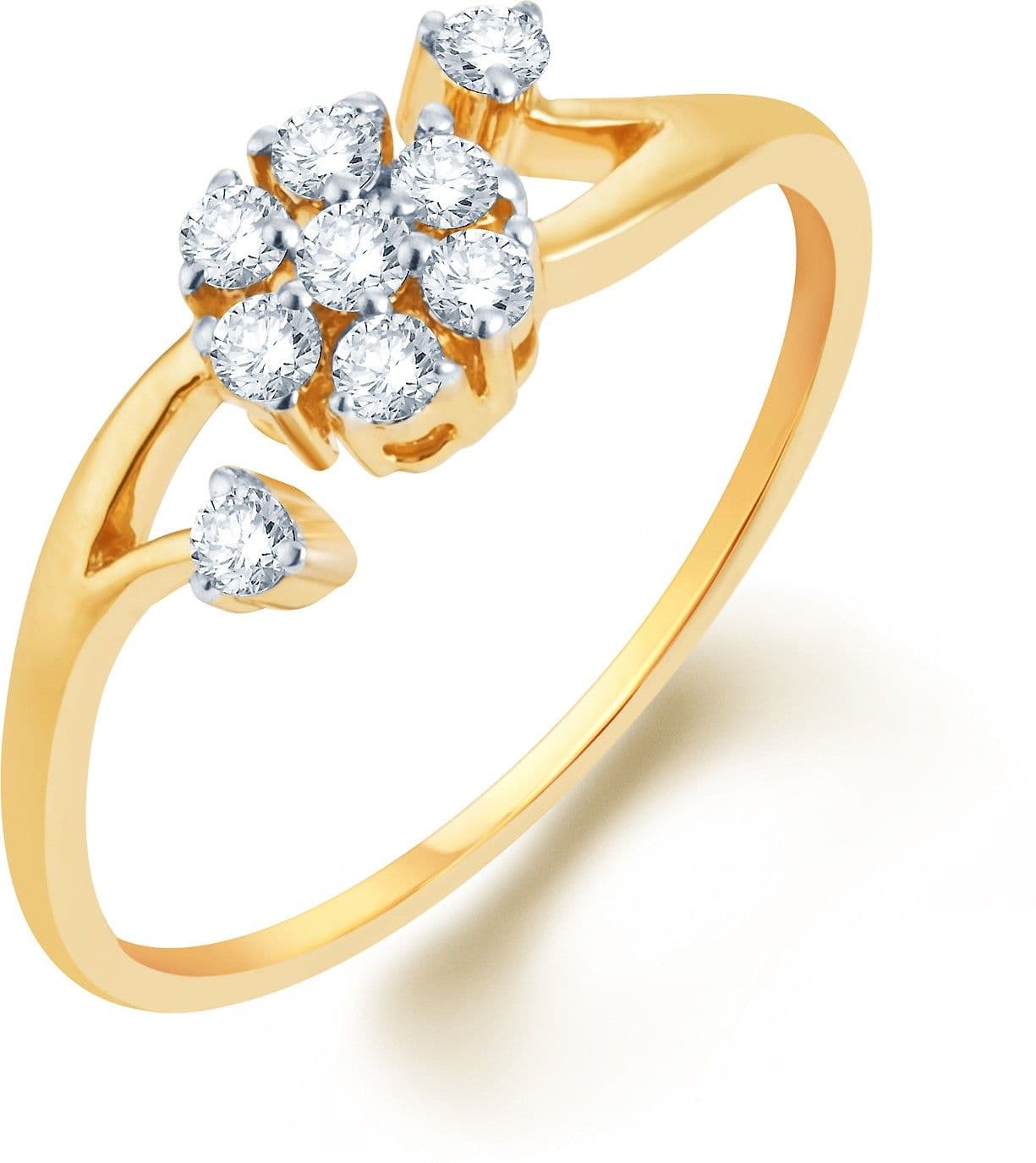Karatcraft Camellia Yellow Gold Diamond 18 K Ring