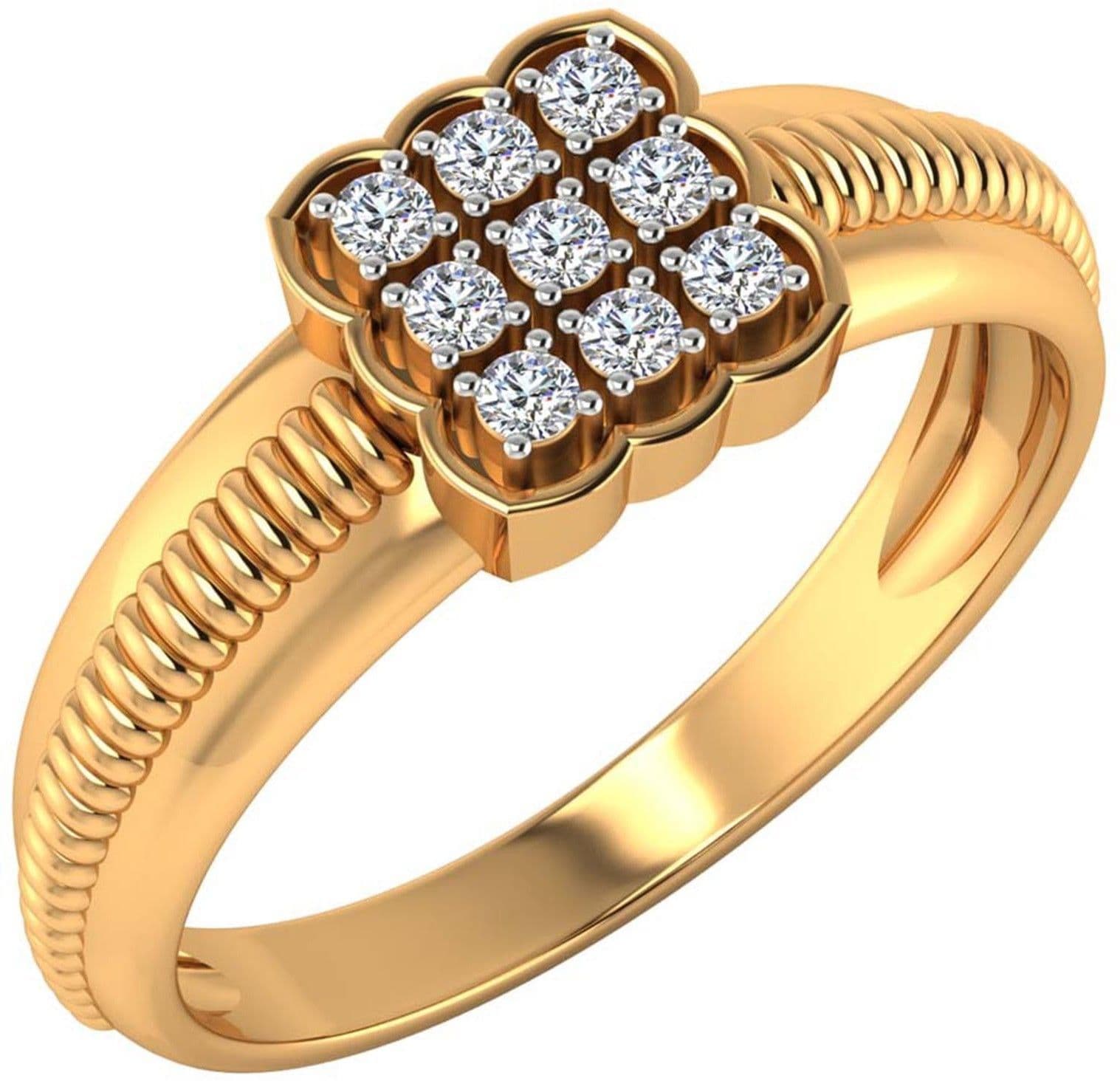 Jewels of Jaipur Gold Diamond 14 K Ring