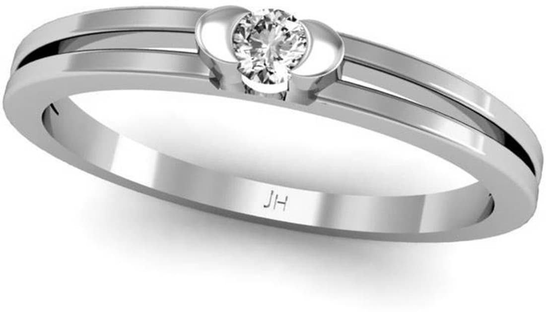Jewelhub 18k Hallmark & VS-G Diamond Gold 18 K Ring