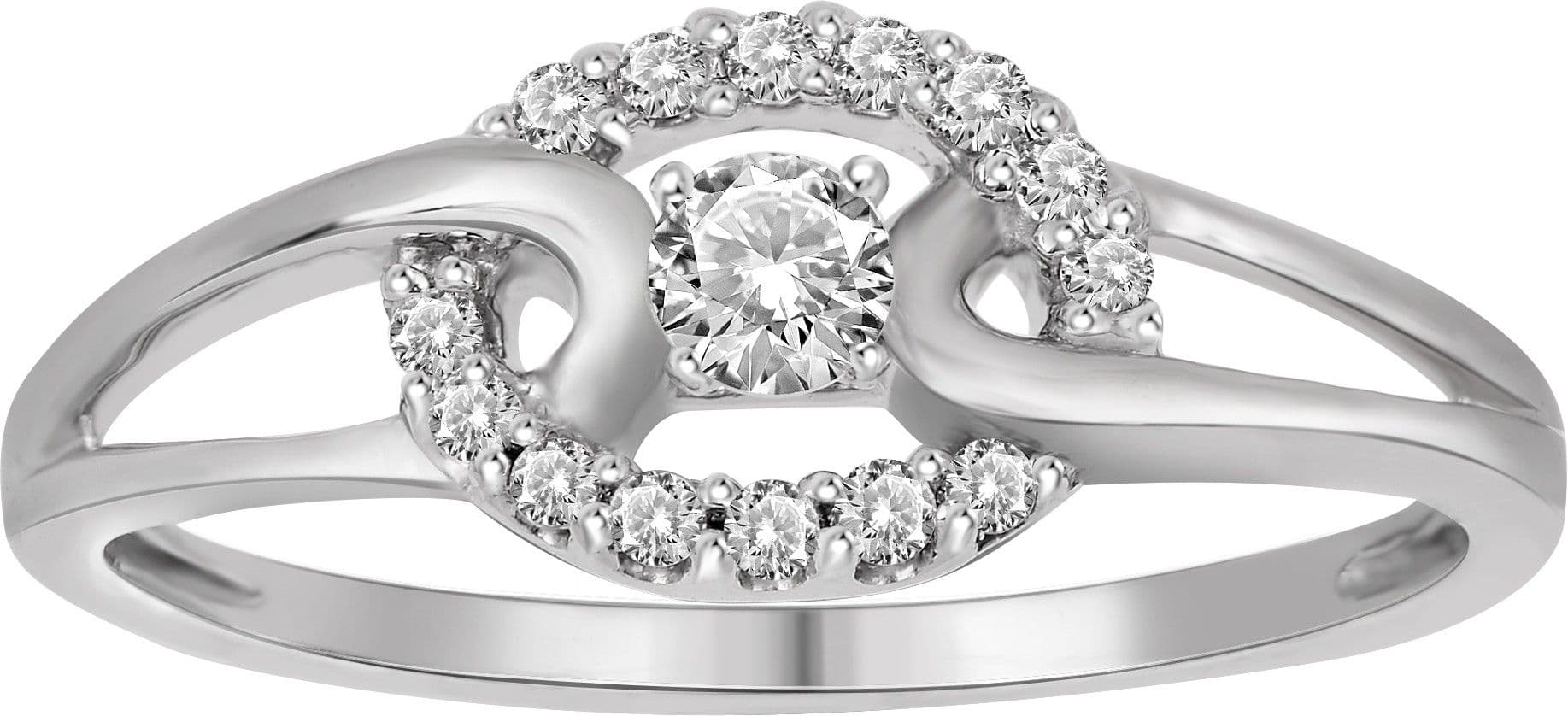 LinkedInLove White Gold Diamond White Gold 18 K Ring