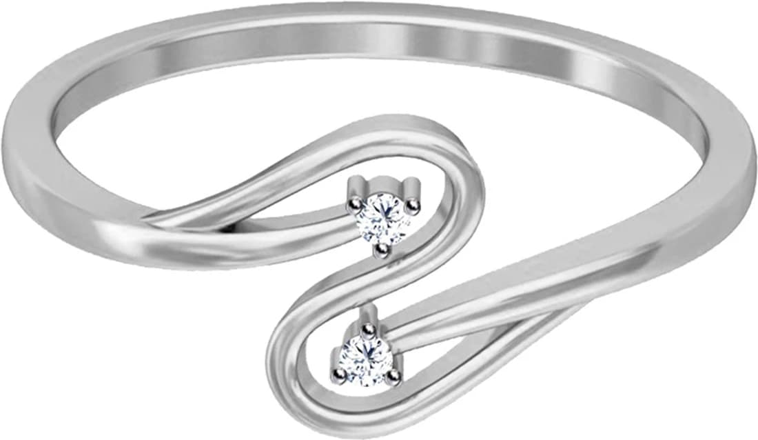 Jacknjewel Classical White Gold Diamond 18 K Ring