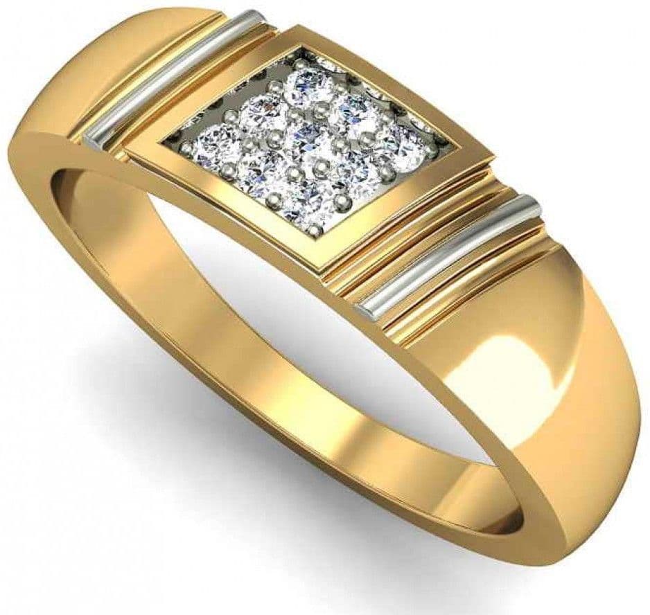 Rasav Jewels Yellow Gold Diamond 18 K Ring